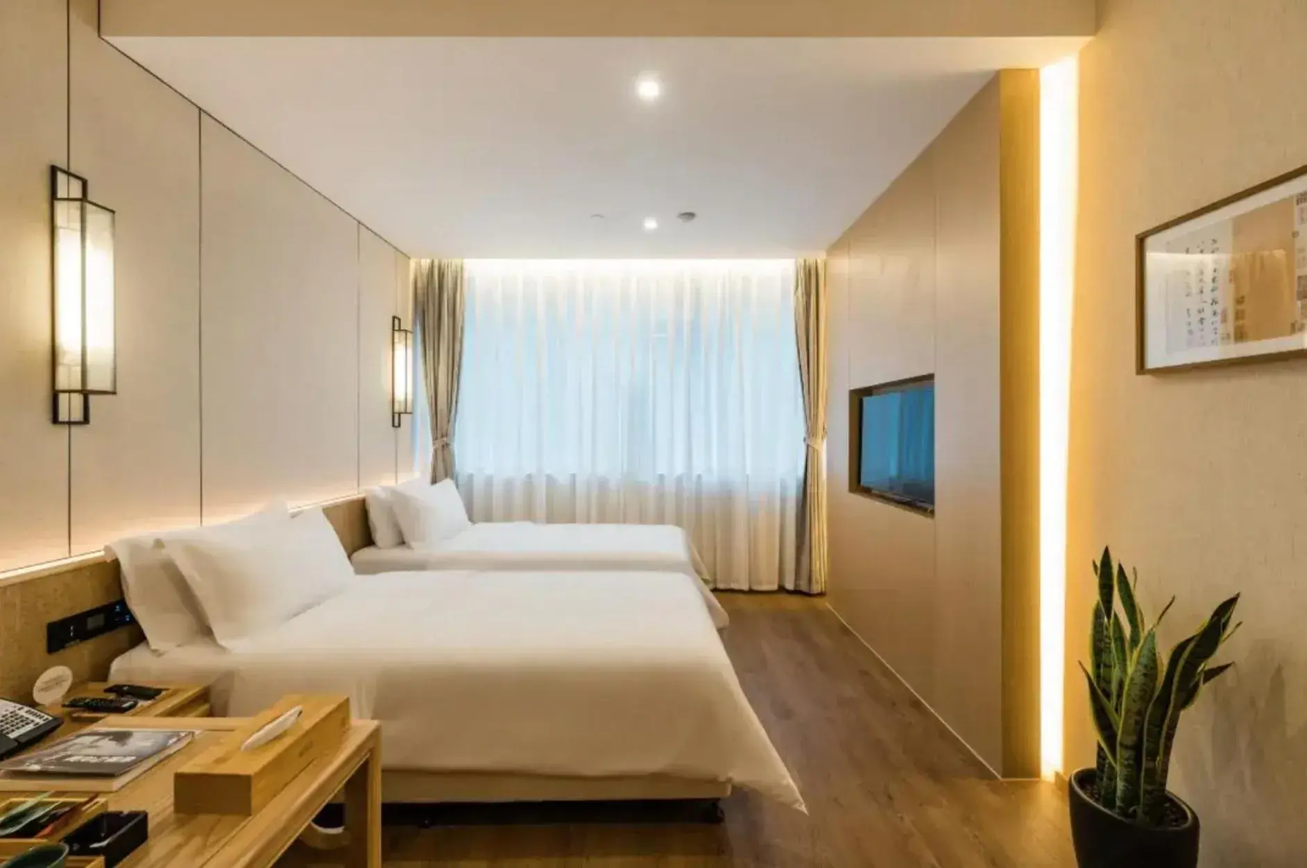 Twin Room with Private Bathroom in The Hidden House, Chengdu Chunxi Road Tianfu Square Branch Twin Room with Private Bathroom in The Hidden House, Chengdu Chunxi Road Tianfu Square Branch