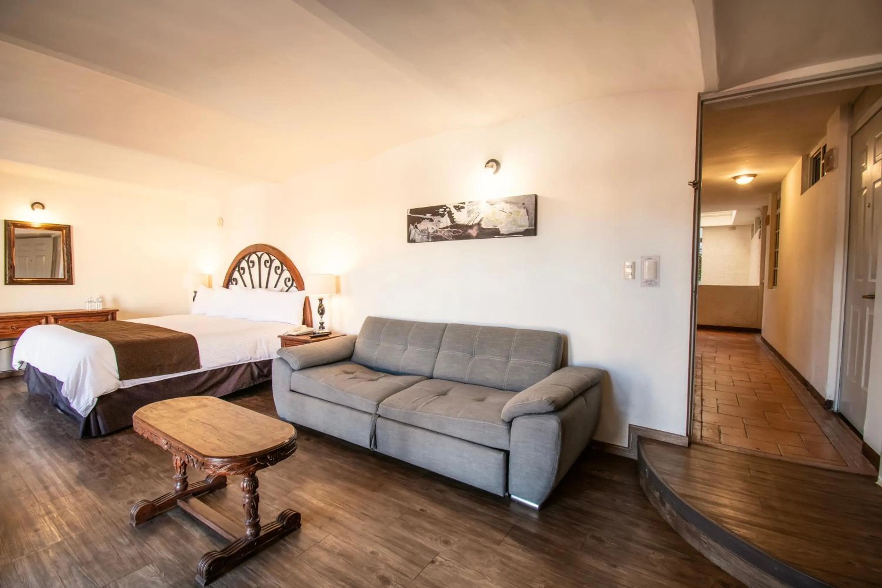 Bed in Hotel Argento Zacatecas