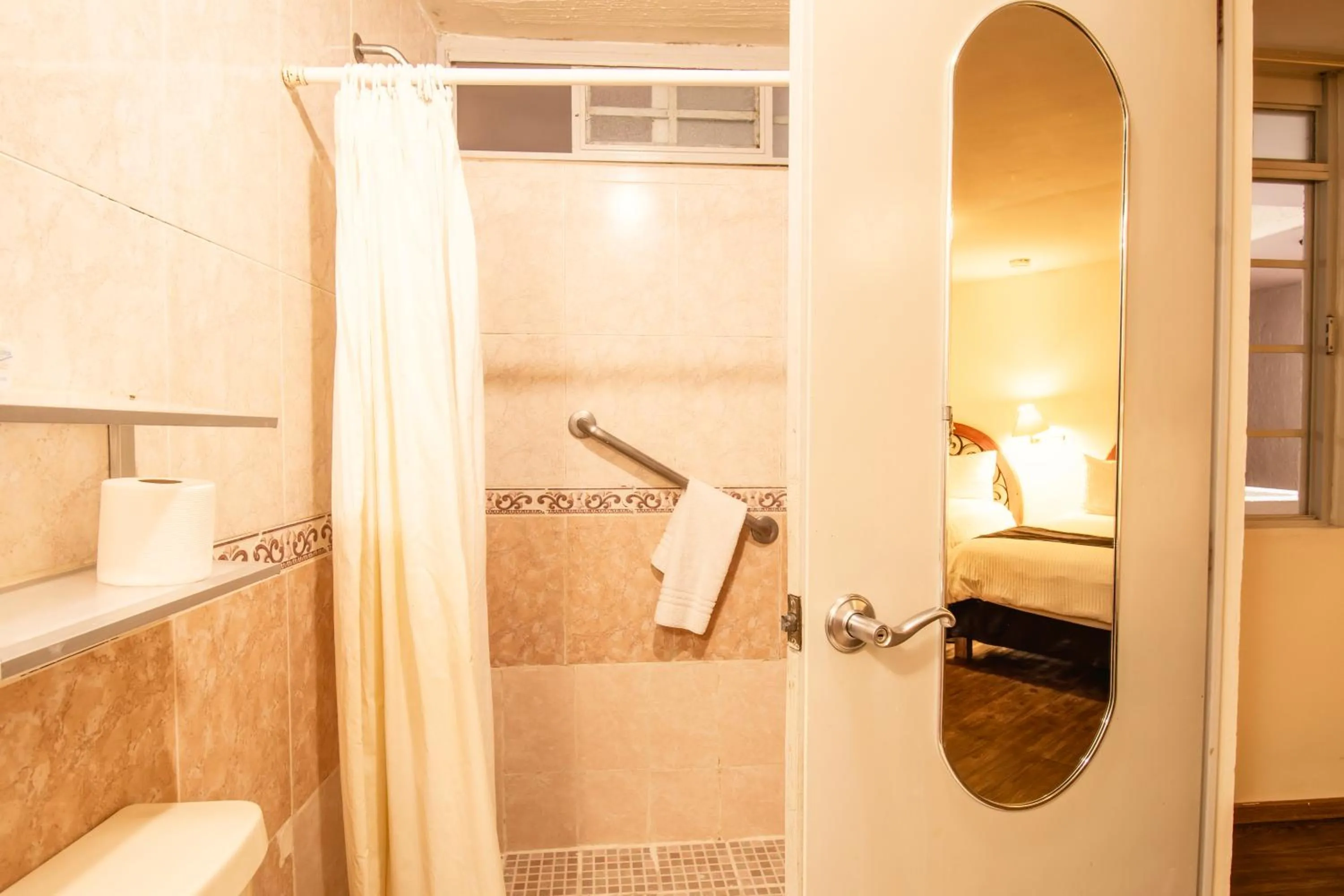 Bathroom, Bed in Hotel Argento Zacatecas