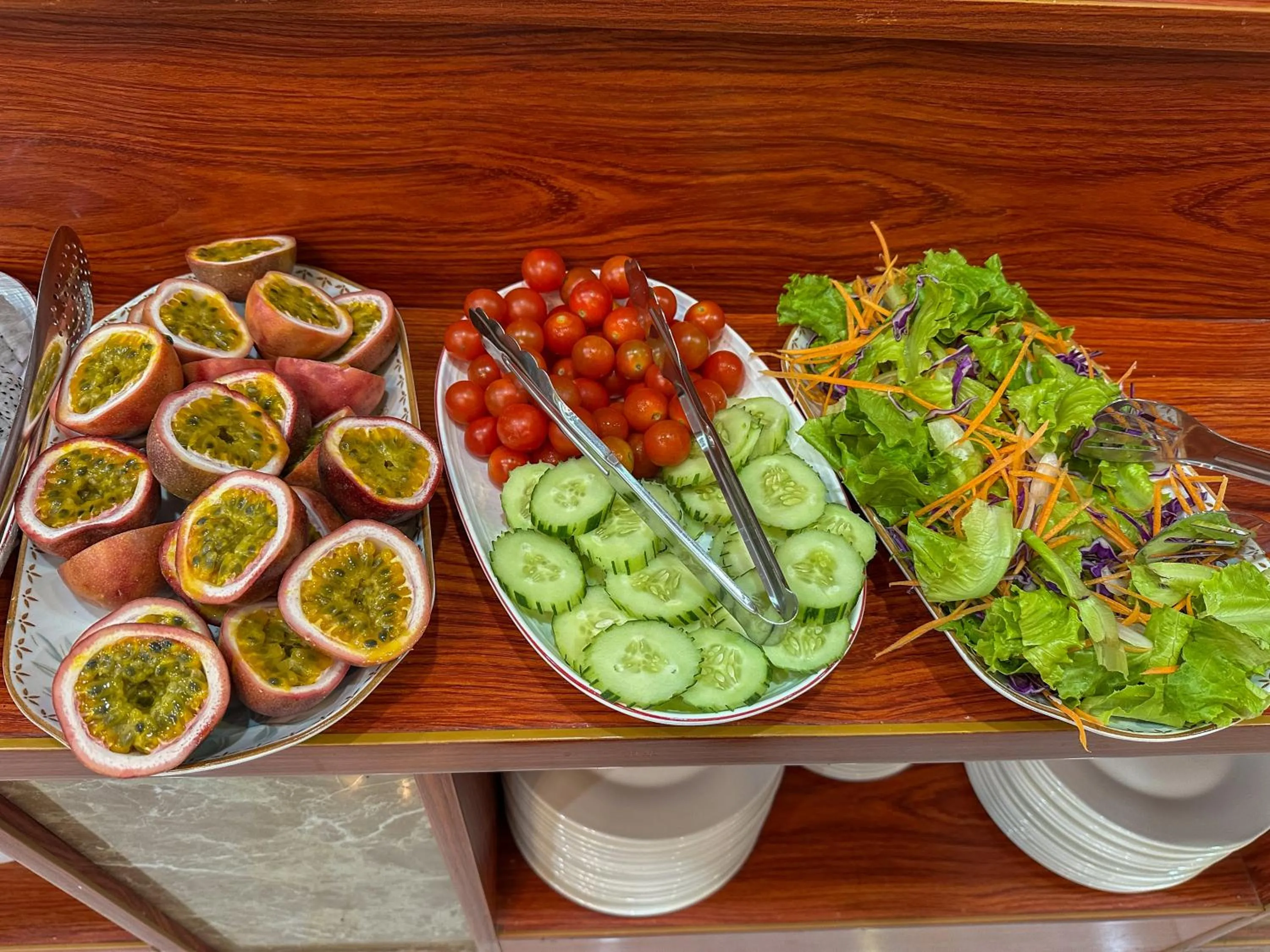 Buffet breakfast in Vangvieng Night Market Resort