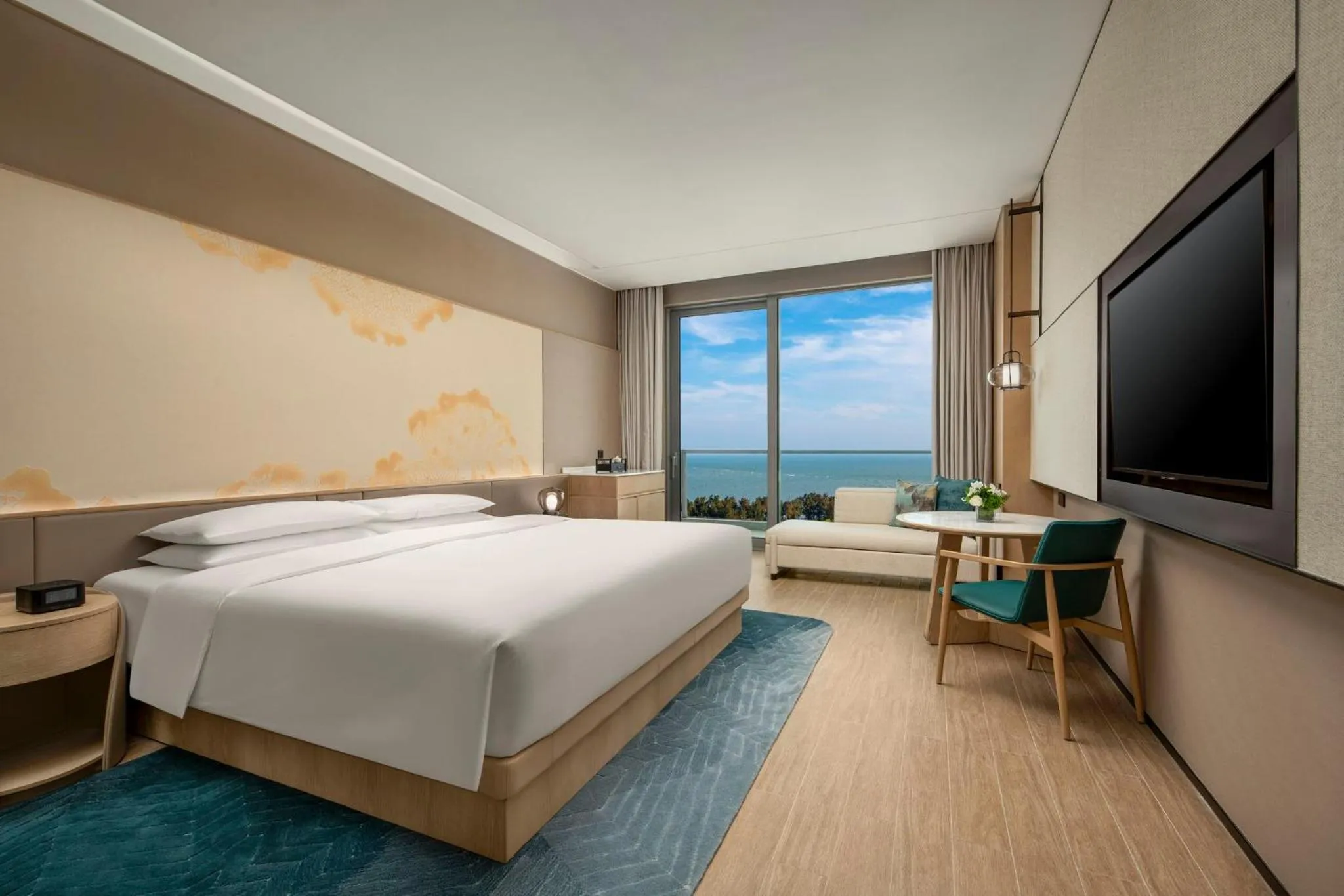 Photo of the whole room, Bed in HUALUXE Beihai Silver Beach Resort by IHG