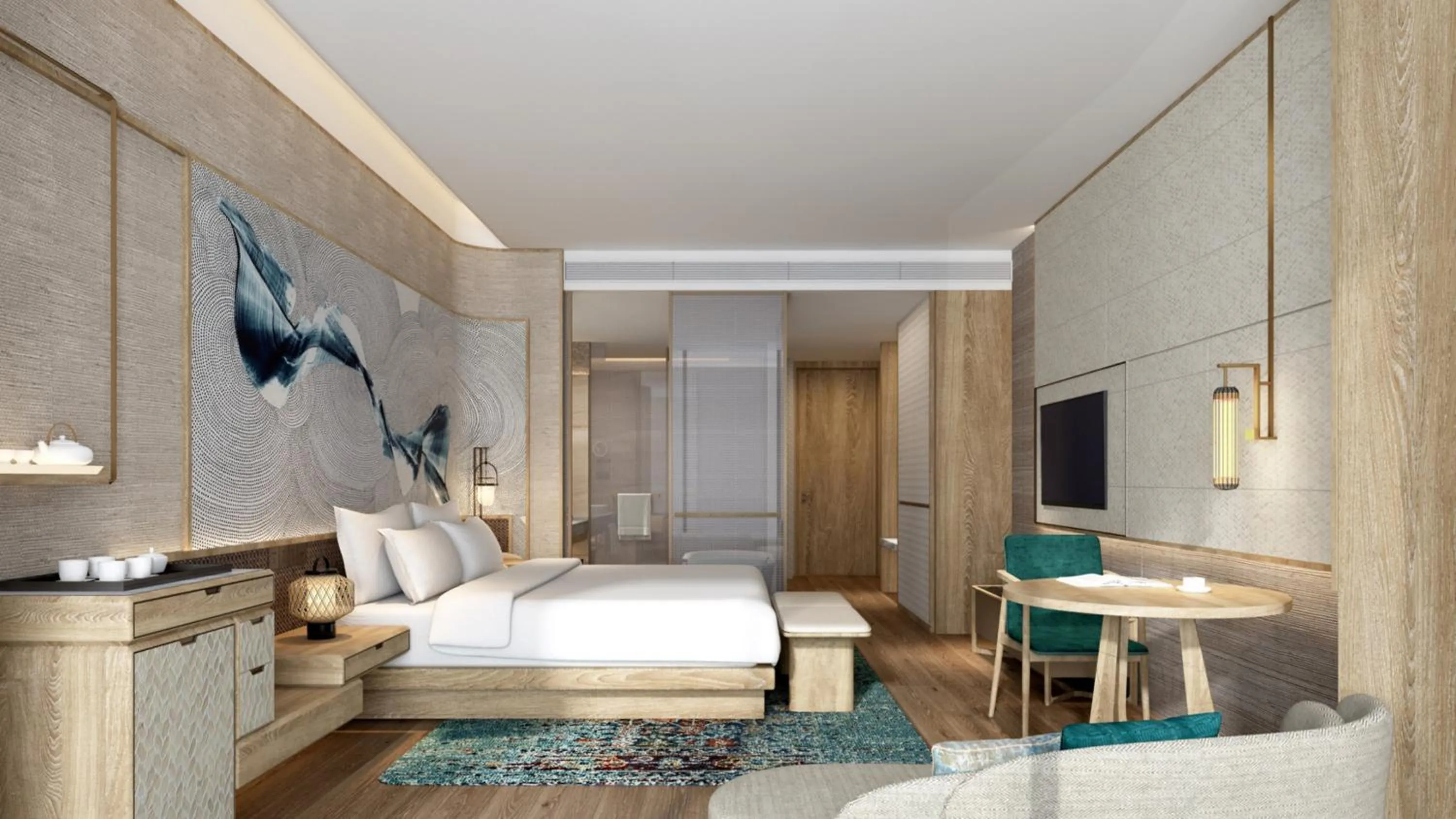 Photo of the whole room, Bed in HUALUXE Beihai Silver Beach Resort by IHG