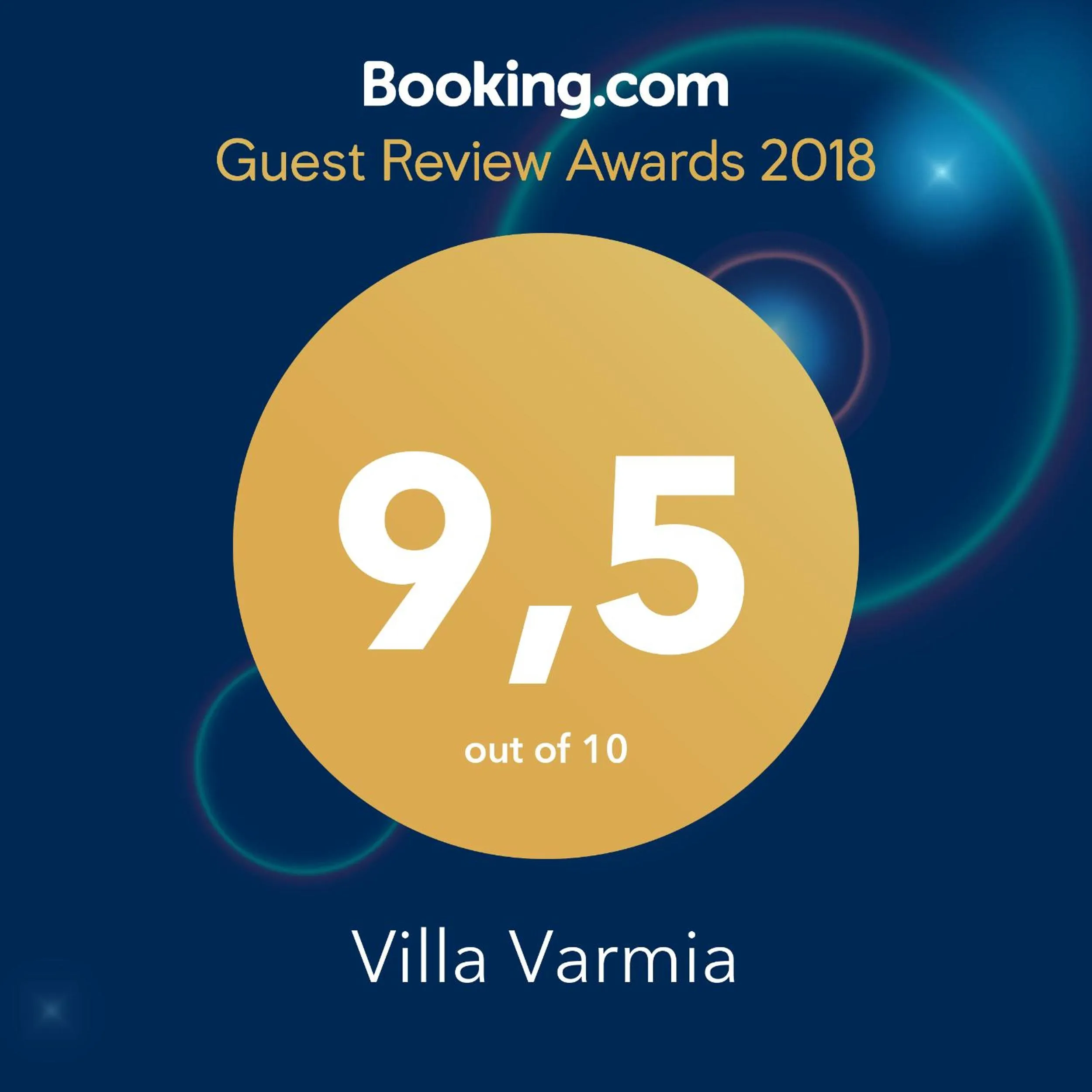 Certificate/Award in B&B Villa Varmia