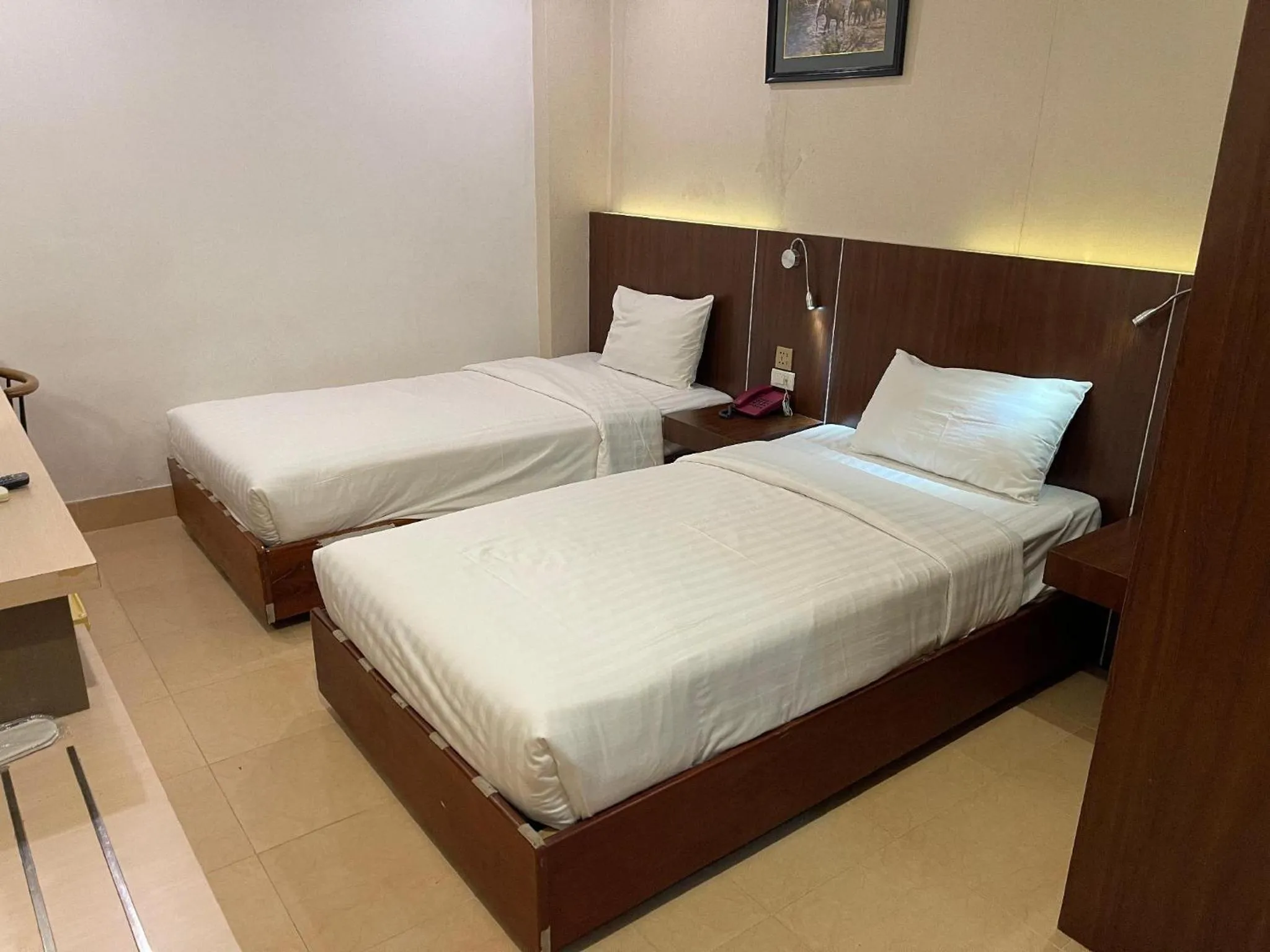 Bed in Lucky city hotel
