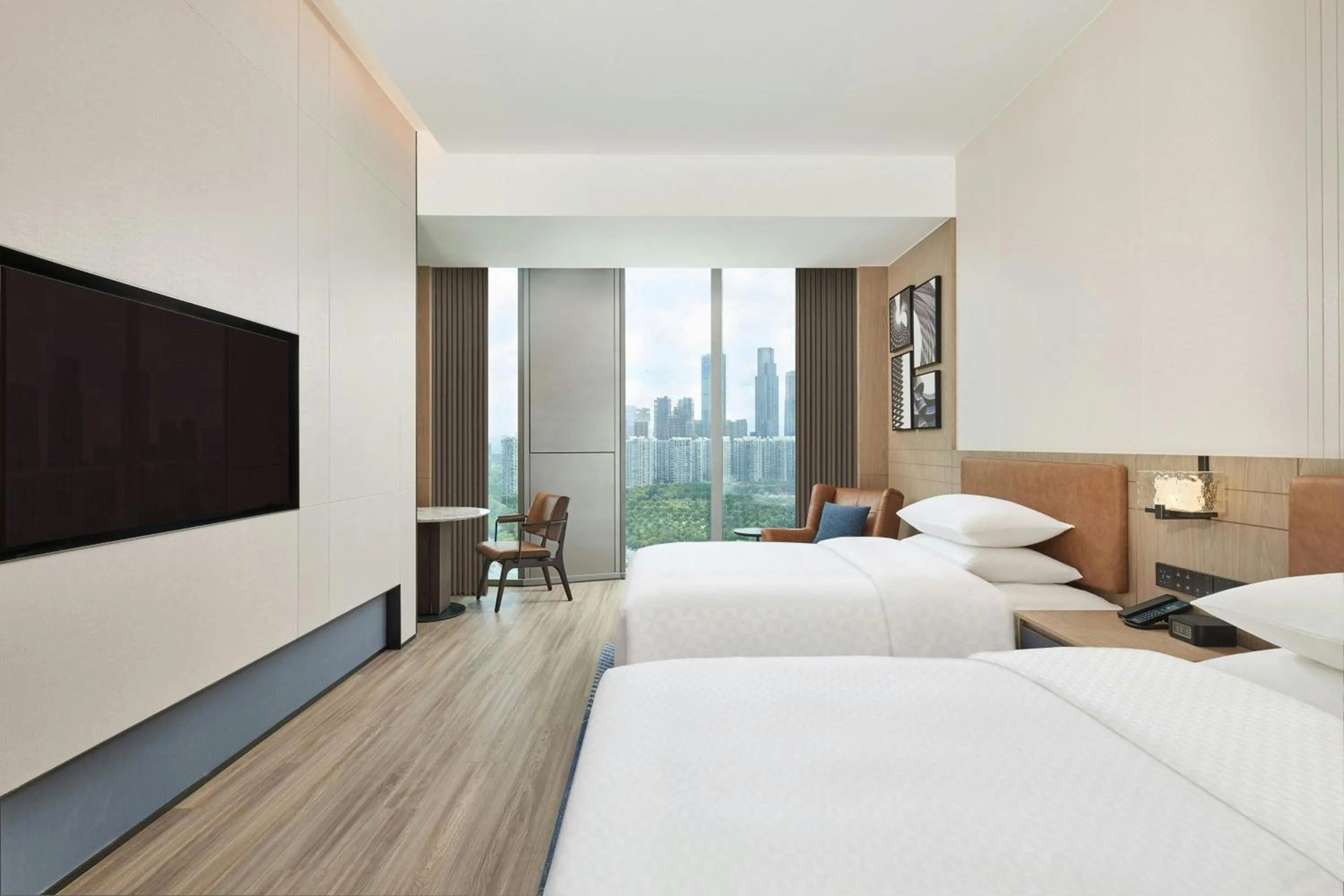 Superior Double Room with Two Double Beds and City View - Mid Floor in Four Points by Sheraton Shenzhen Bay