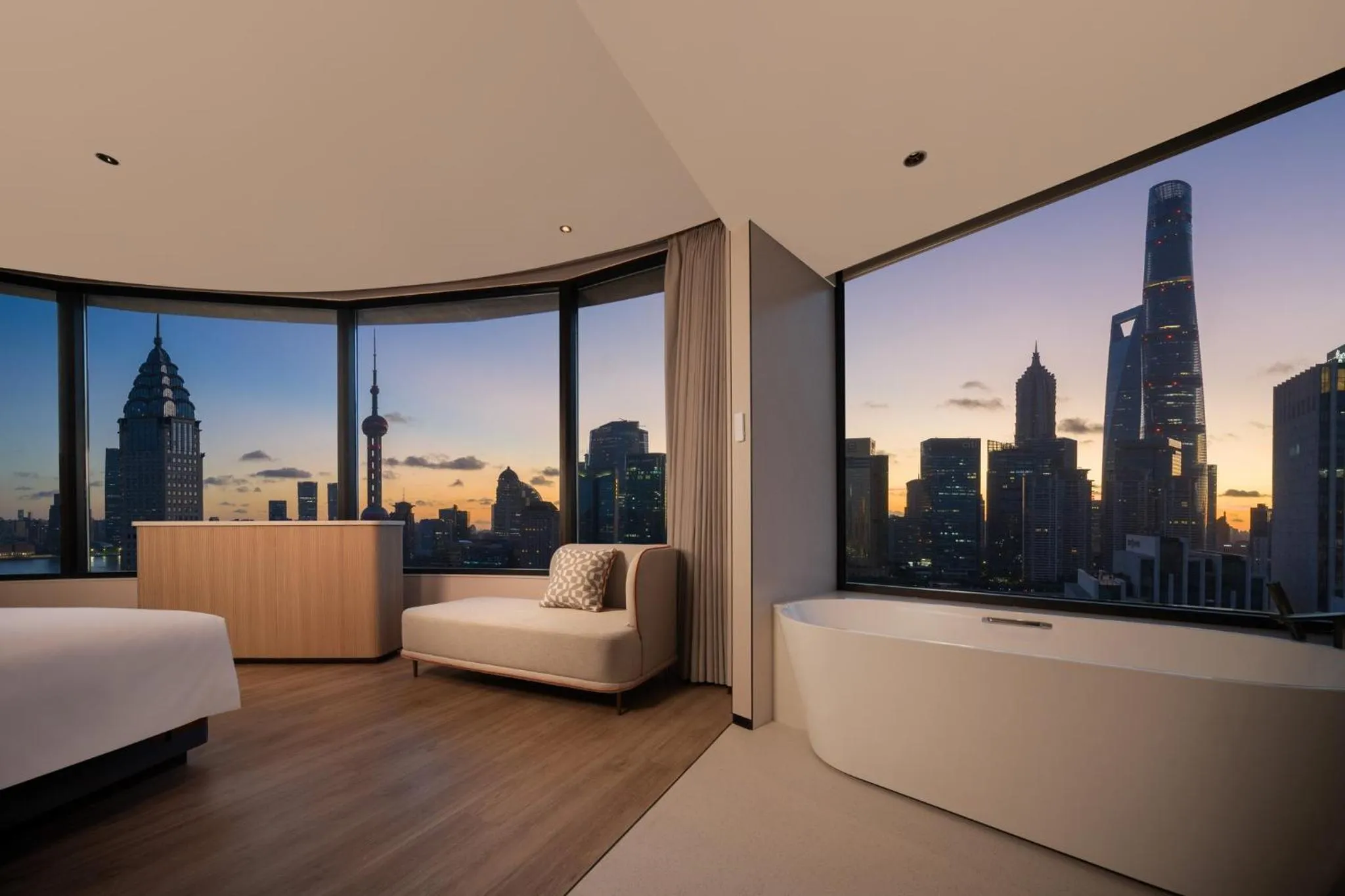 Bathroom, Bed in Holiday Inn Express Shanghai on The Bund by IHG
