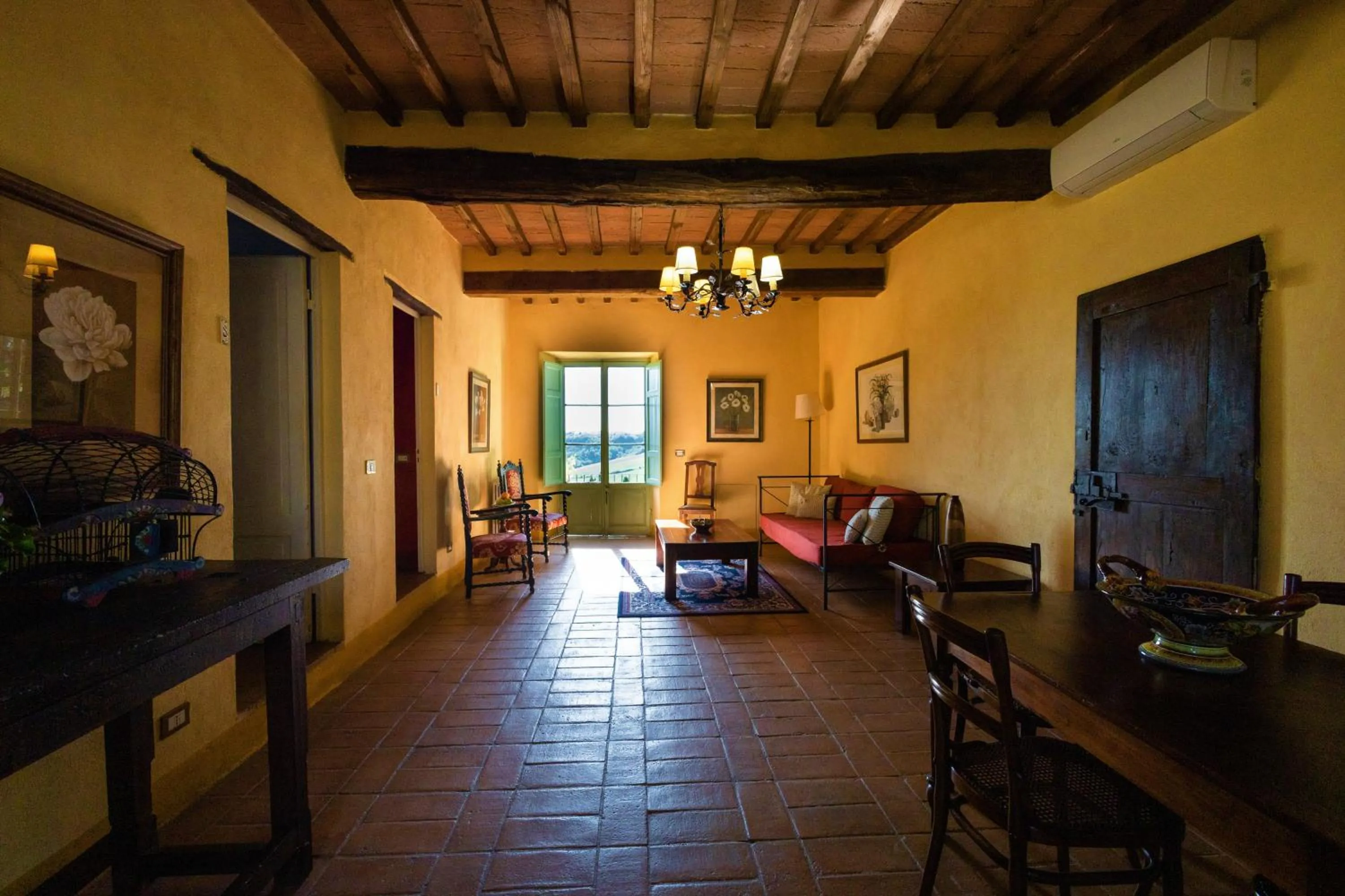 Living room in Borgo Laticastelli