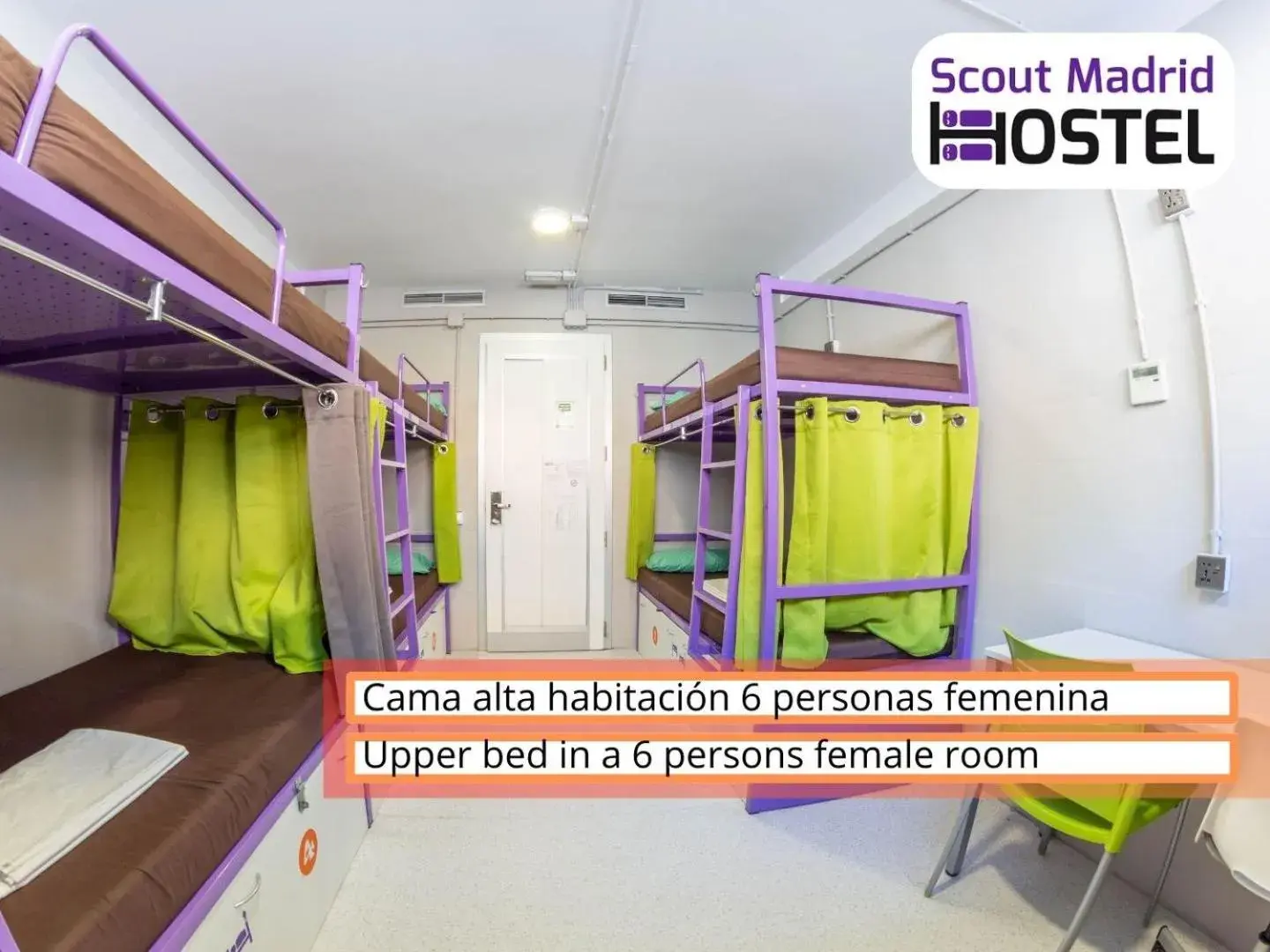 Bedroom, Bed in Scout Madrid Hostel Bedroom, Bed in Scout Madrid Hostel
