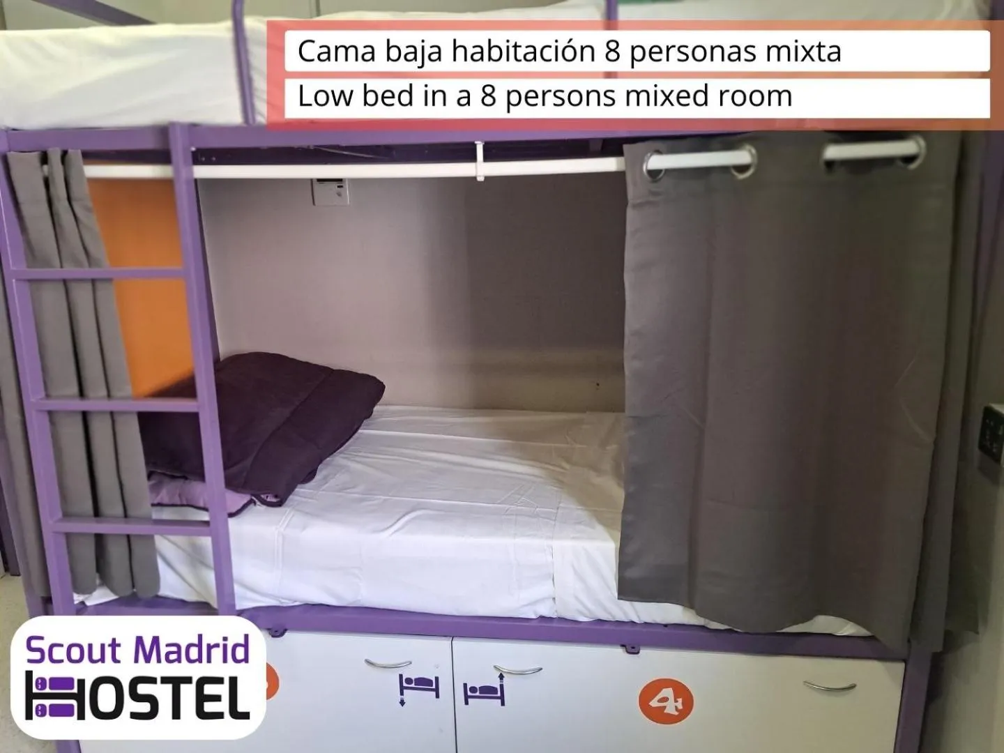 Bedroom, Bed in Scout Madrid Hostel