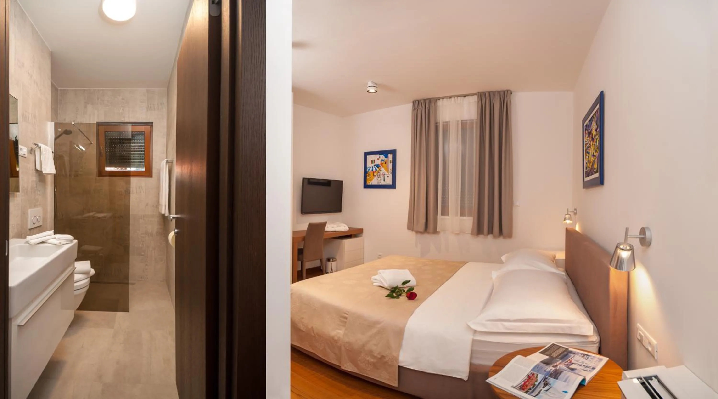 Bathroom, Bed in Alba Residence