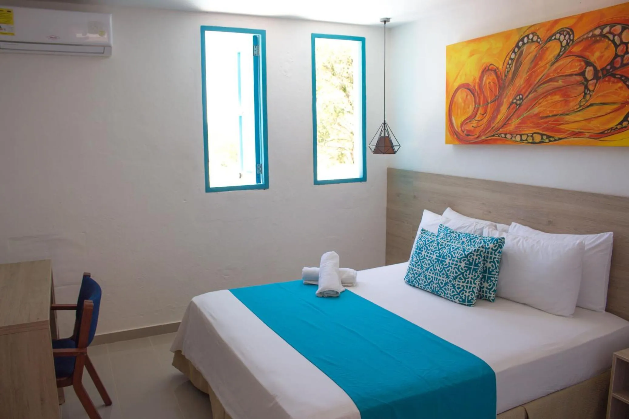 Bed in Hotel Aldea Plaza
