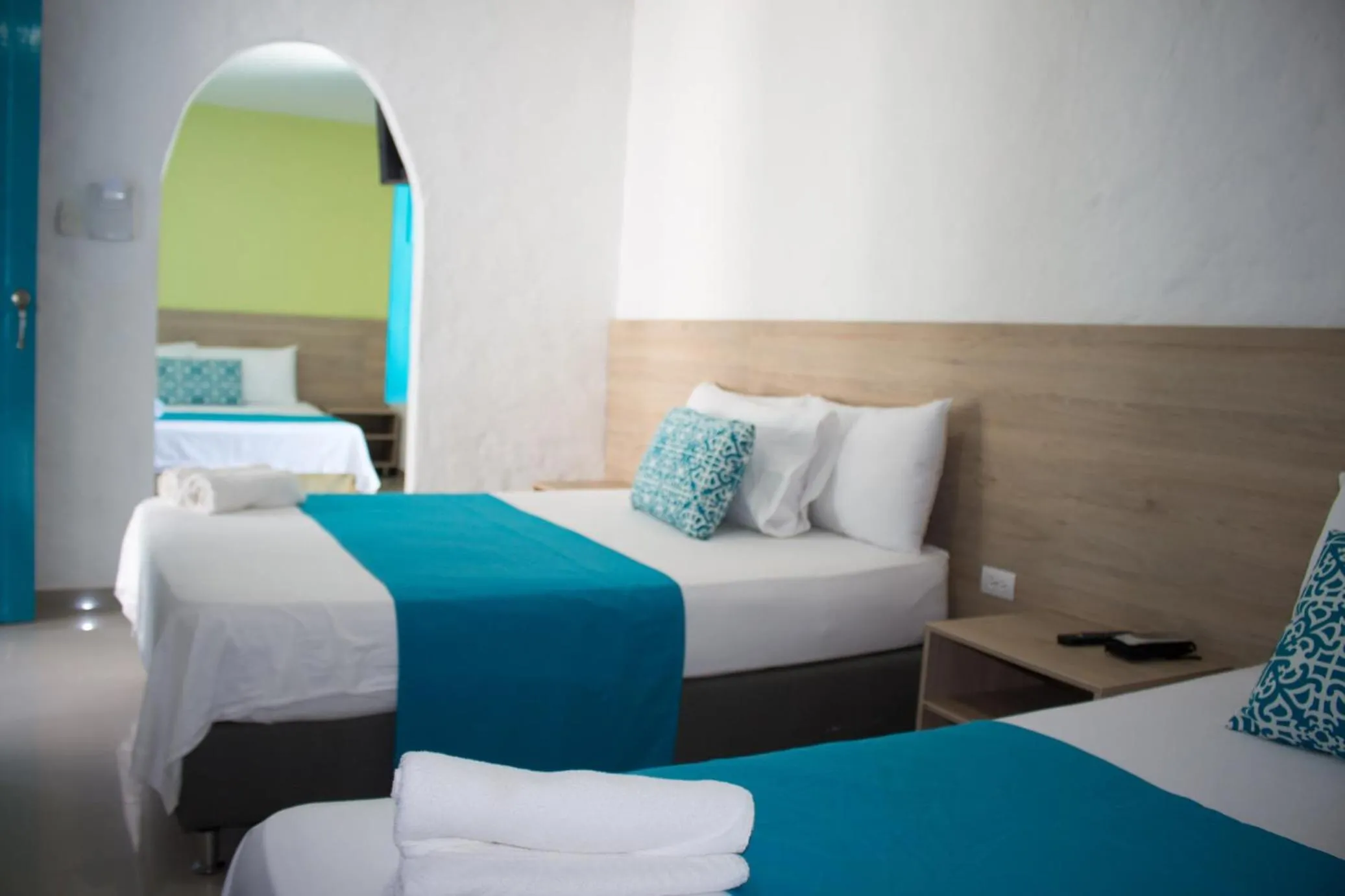 Bed in Hotel Aldea Plaza