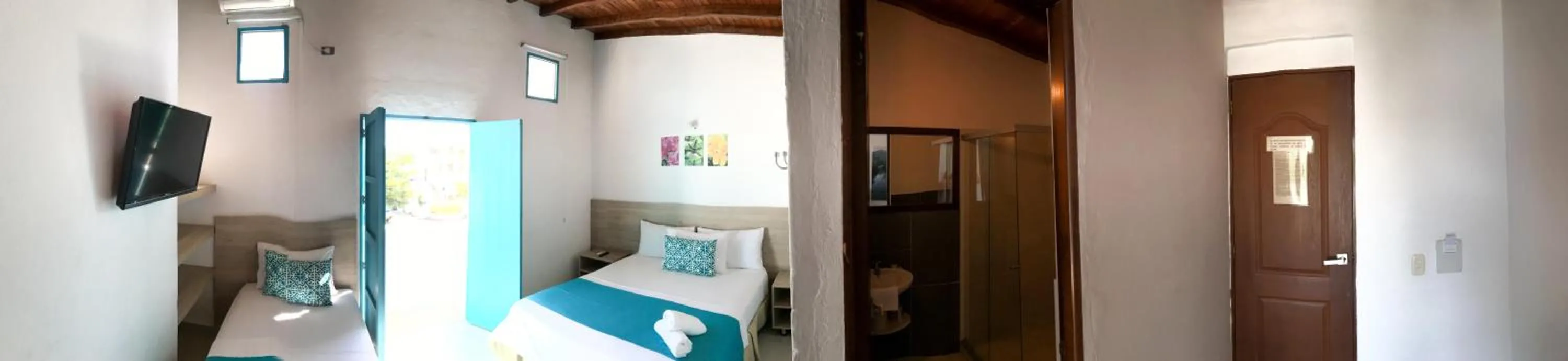Bed in Hotel Aldea Plaza