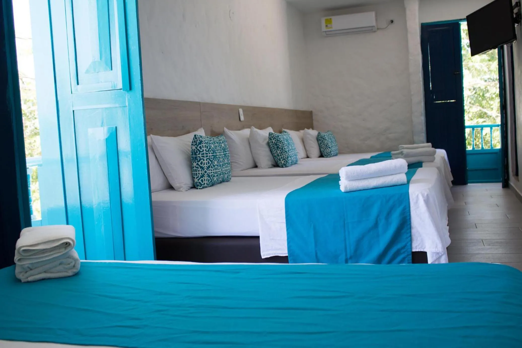 Bed in Hotel Aldea Plaza