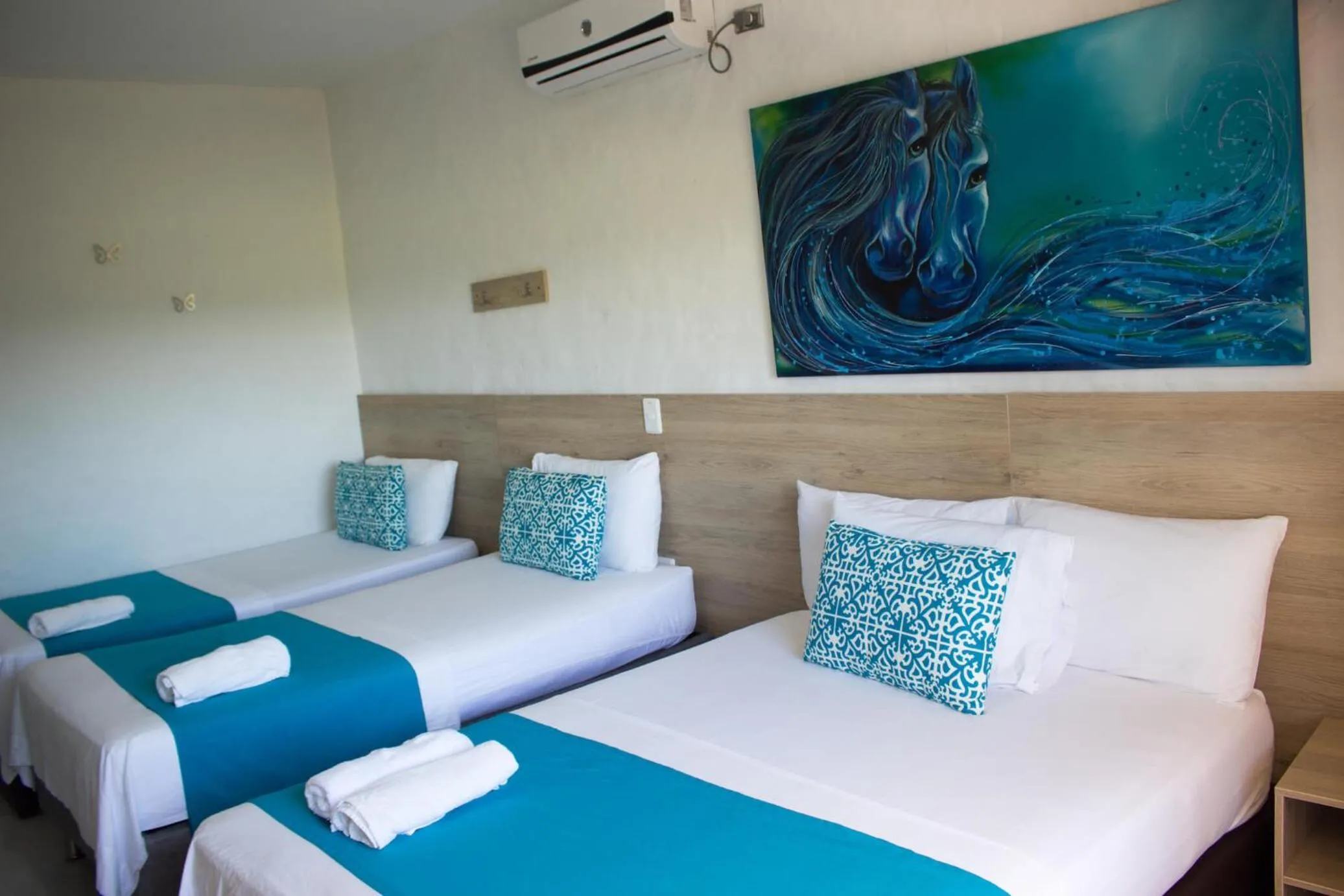 Bed in Hotel Aldea Plaza