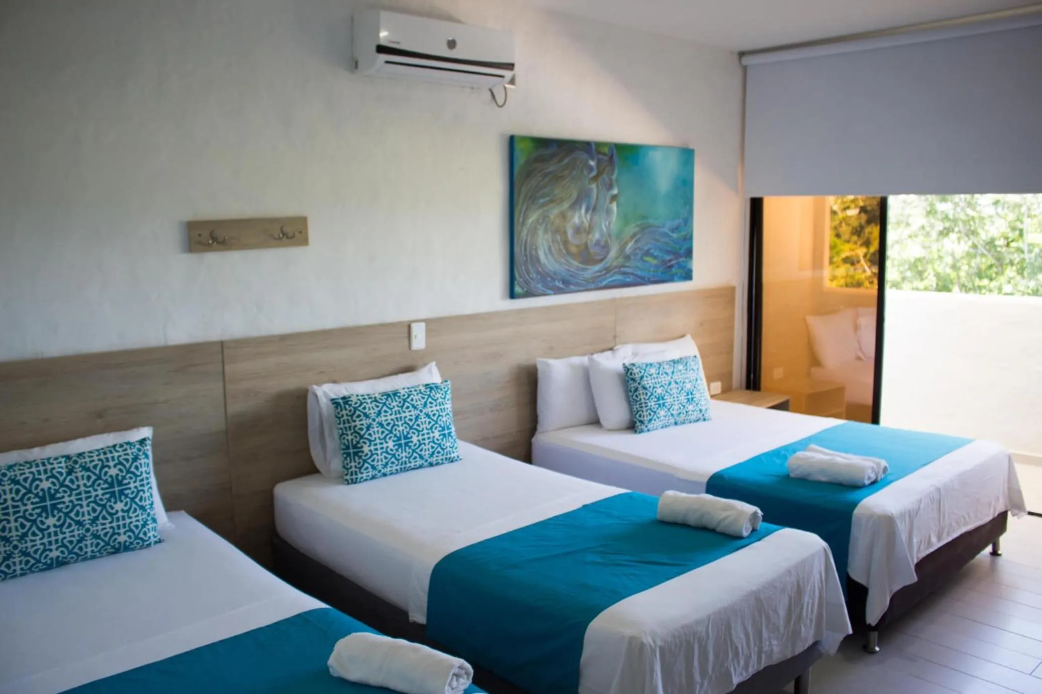 Bed in Hotel Aldea Plaza