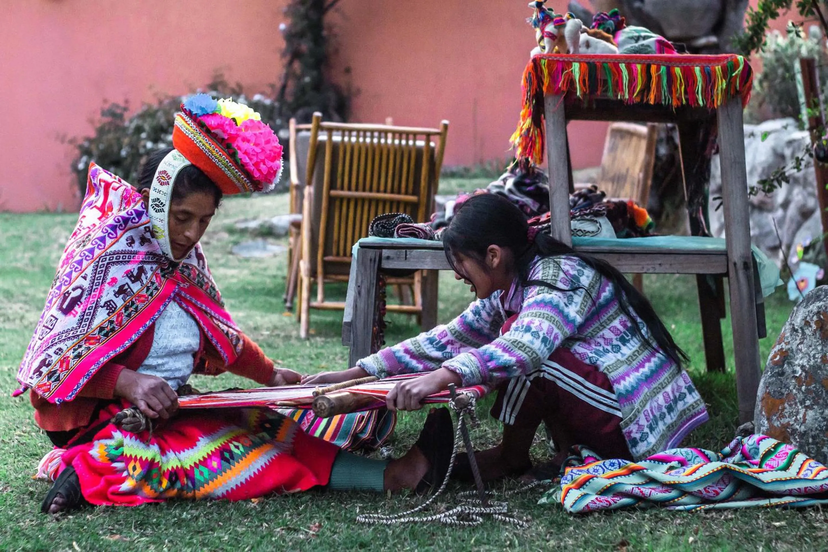 People in Andean Wings Valley