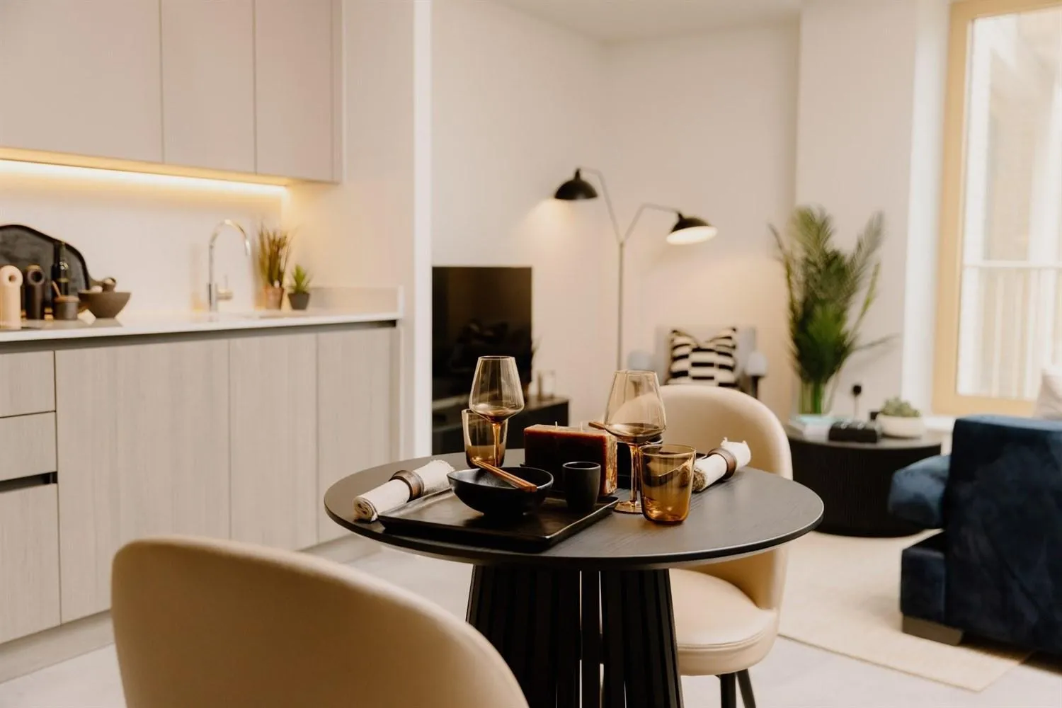 Dining area in Charles Hope London Battersea