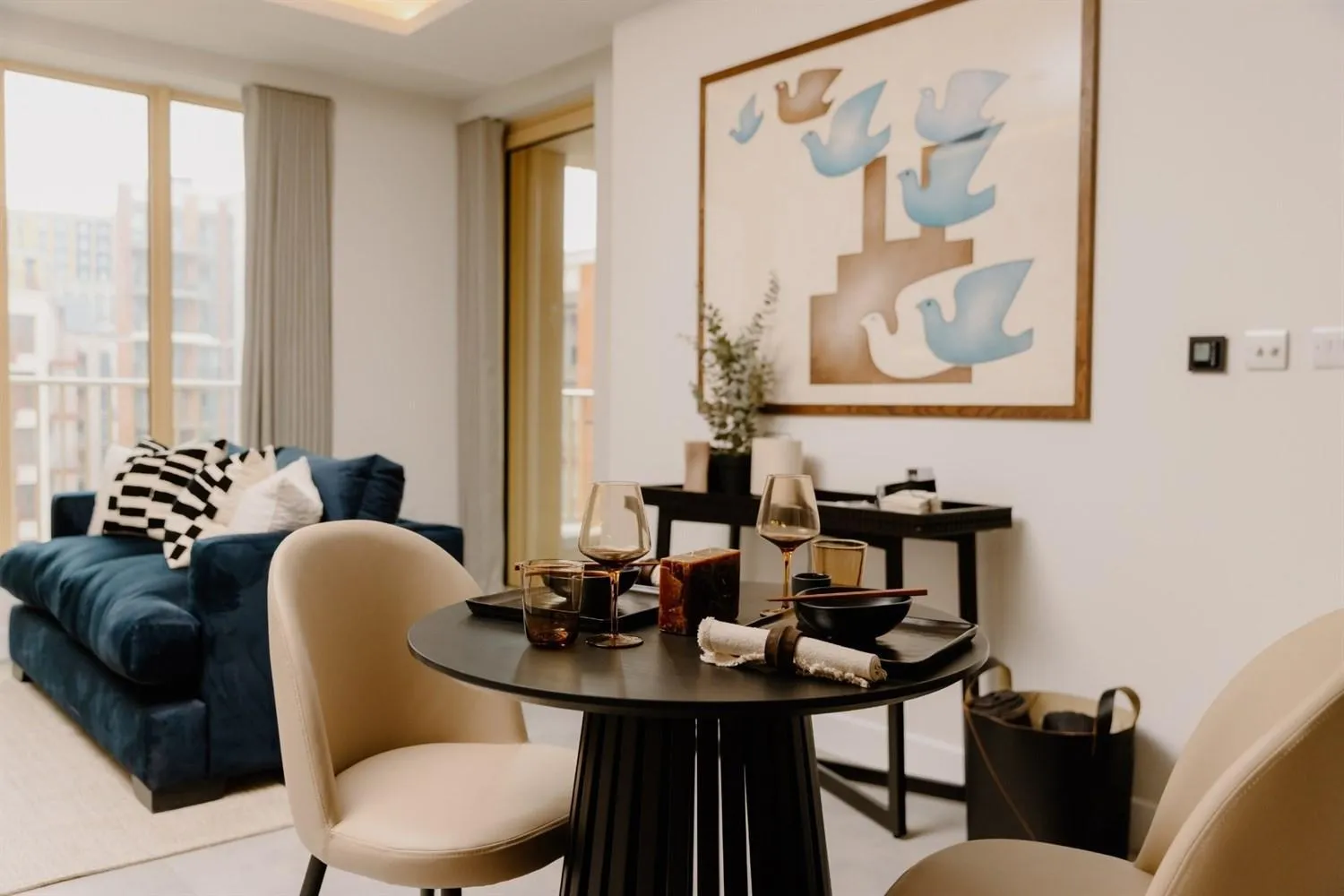 Dining area in Charles Hope London Battersea