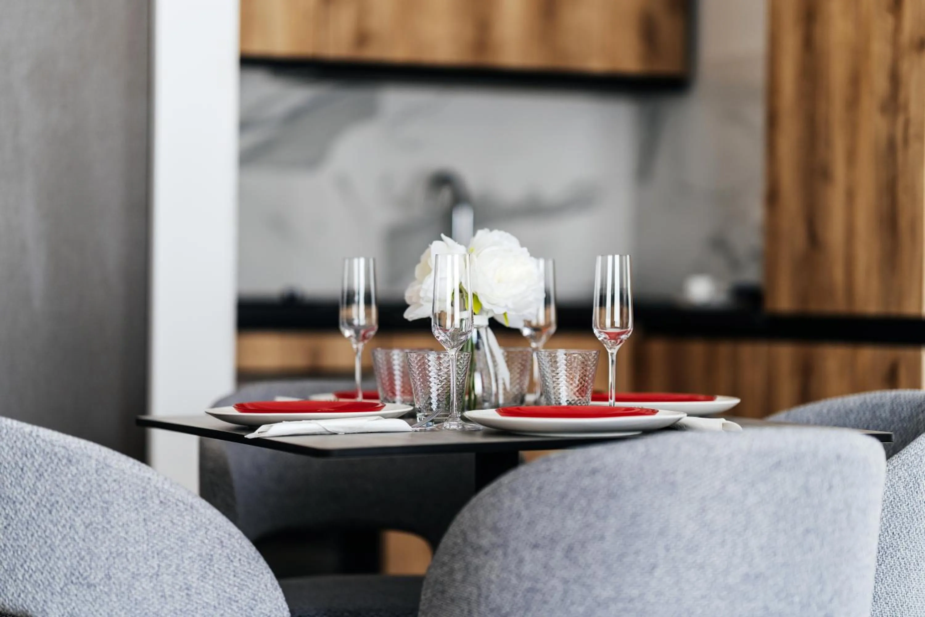 Dining area in Risan Bay