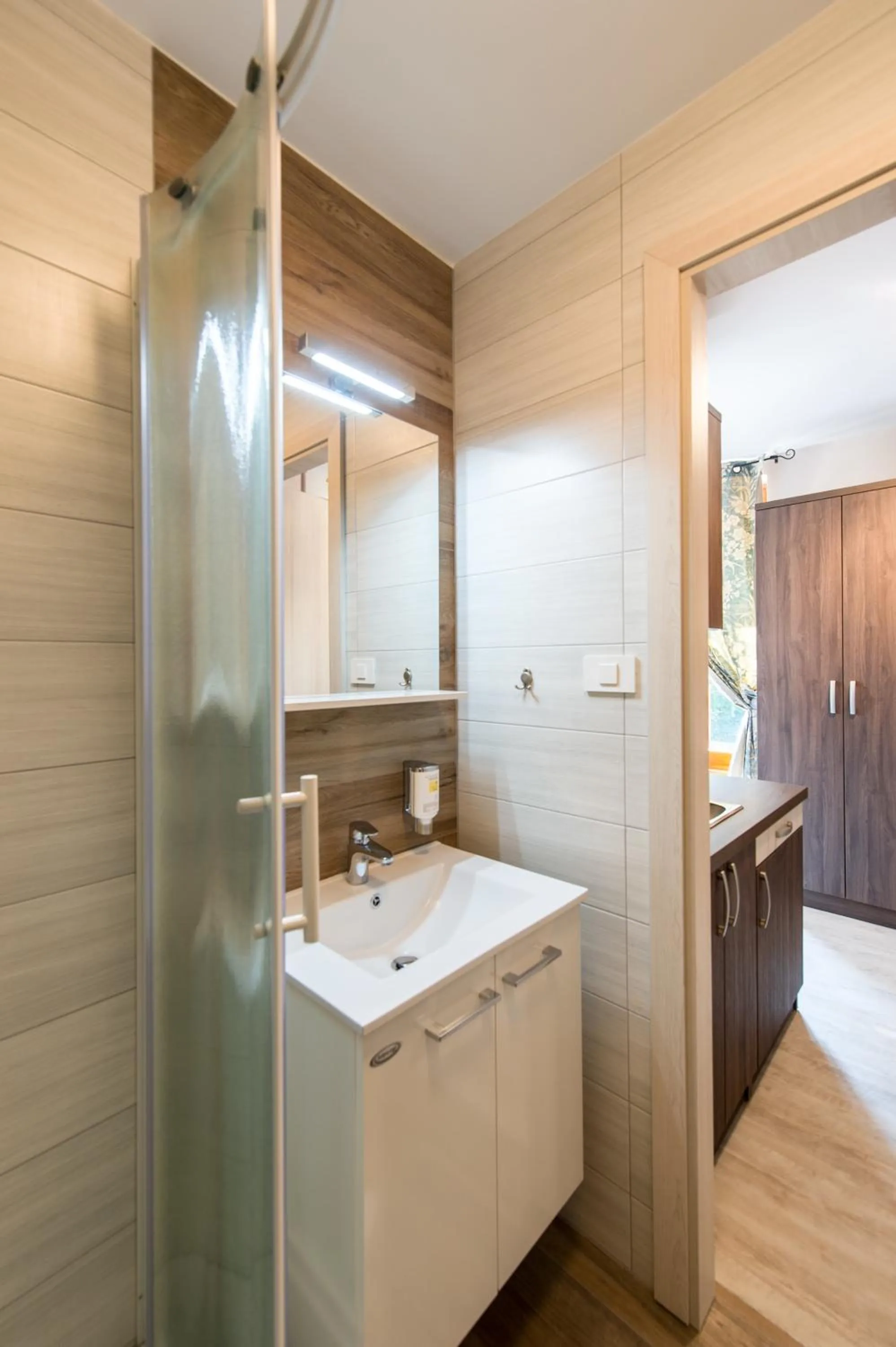 Bathroom, Bed in Hotel Pri mostu