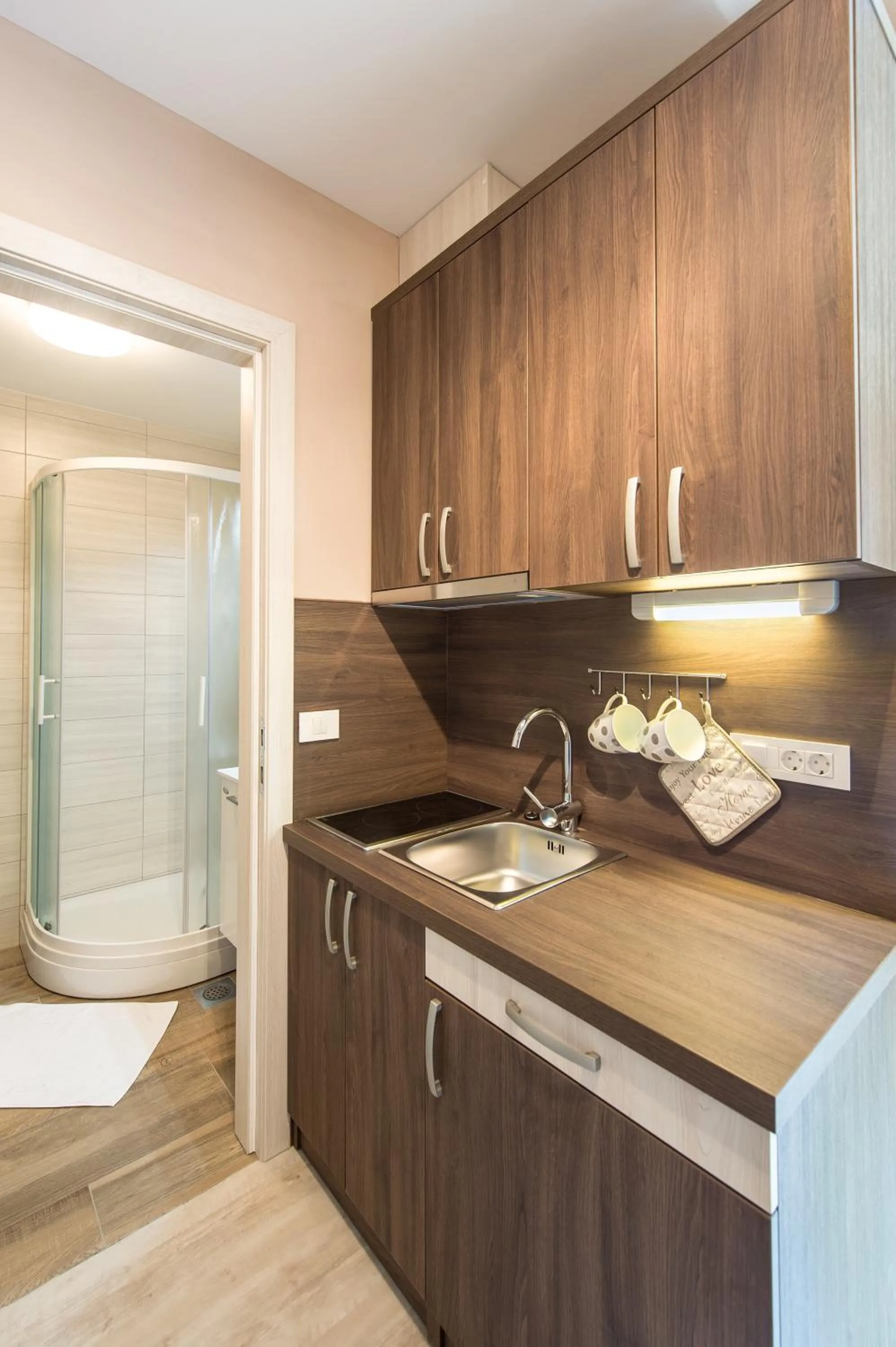 Kitchen or kitchenette in Hotel Pri mostu