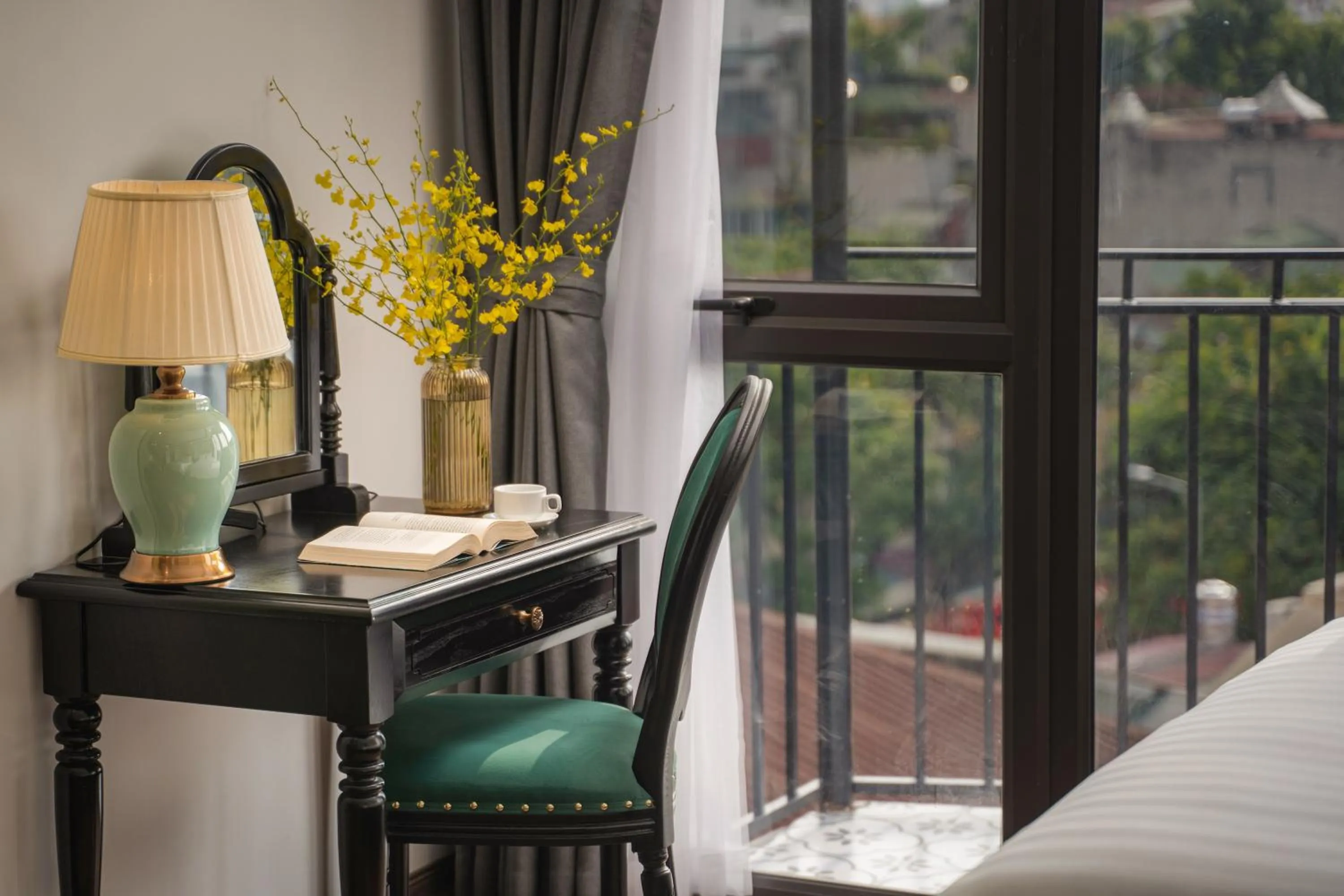 View (from property/room), Bed in Hanoi Jasmine Premium Hotel & Travel
