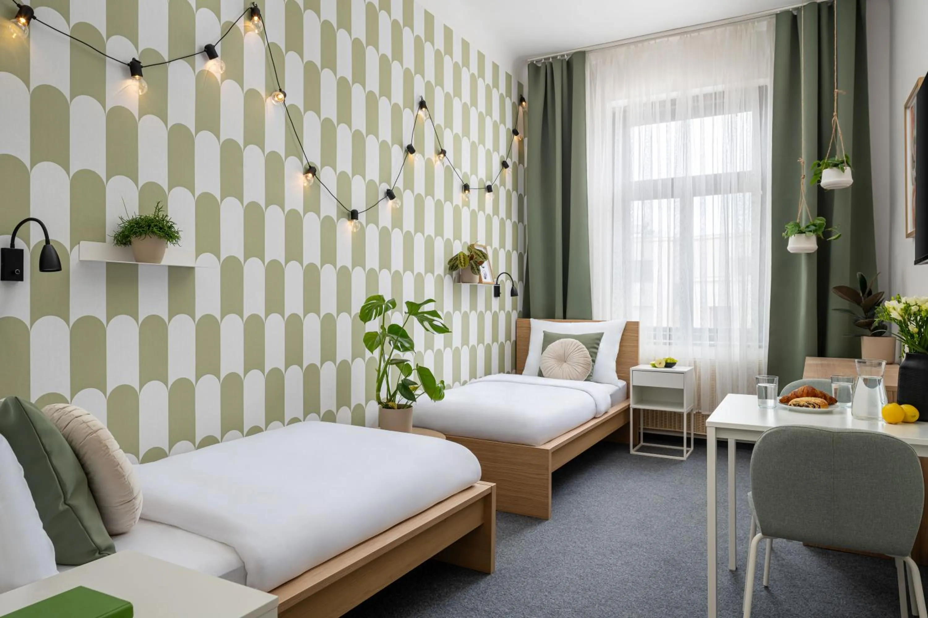 Twin Room with Private External Bathroom in Hotel Riverside by goodnite cz