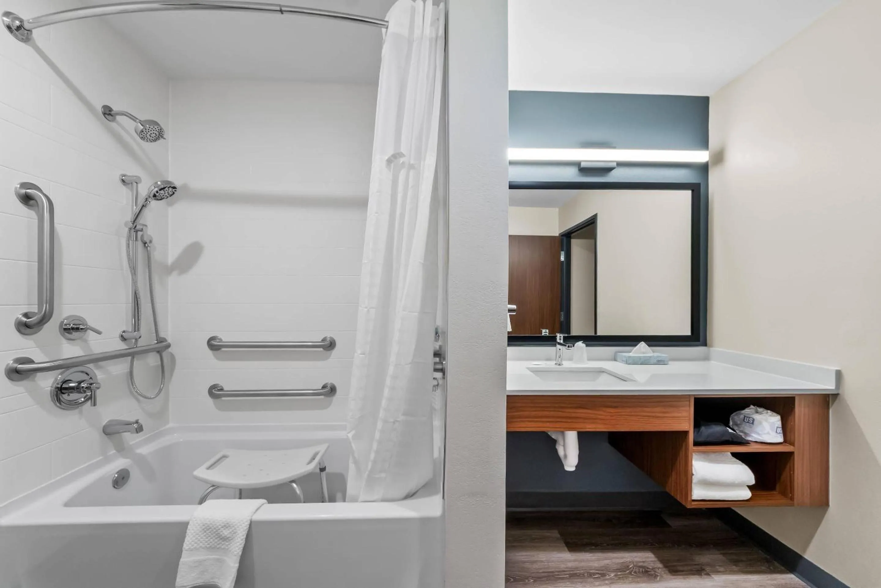 Bedroom in Everhome Suites San Antonio Lackland near SeaWorld by Choice Hotels
