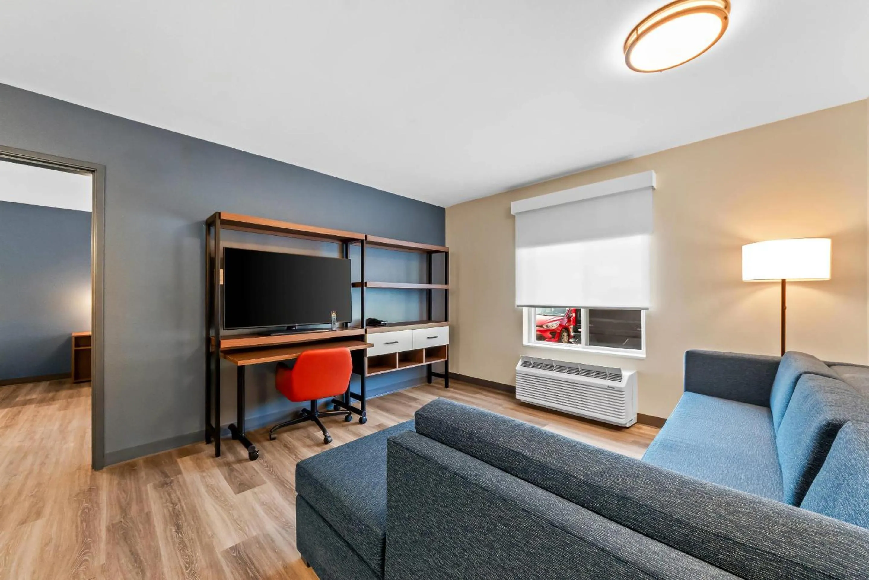 Bedroom in Everhome Suites San Antonio Lackland near SeaWorld by Choice Hotels