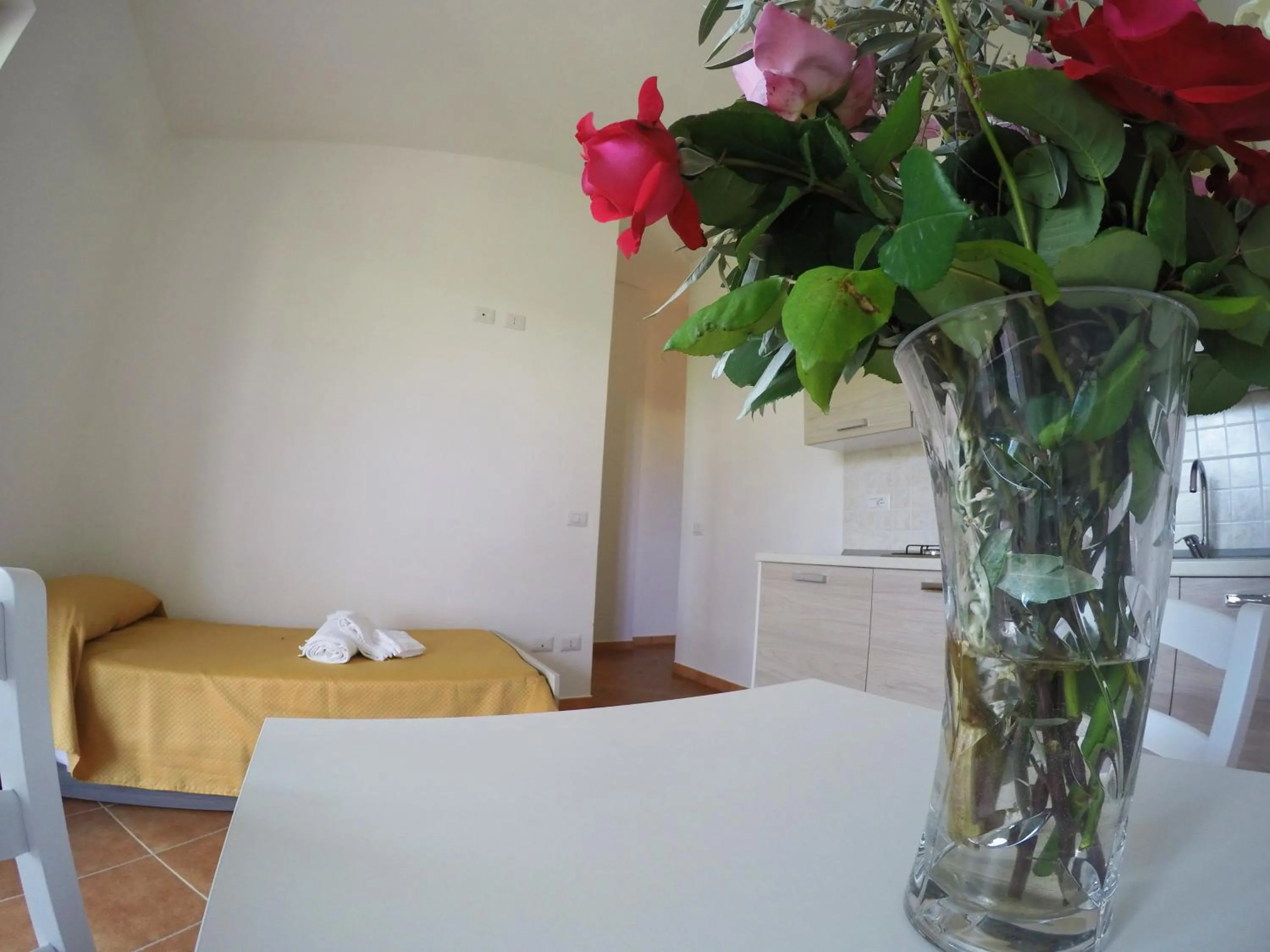 Kitchen or kitchenette, Bed in Residence Pantaleo