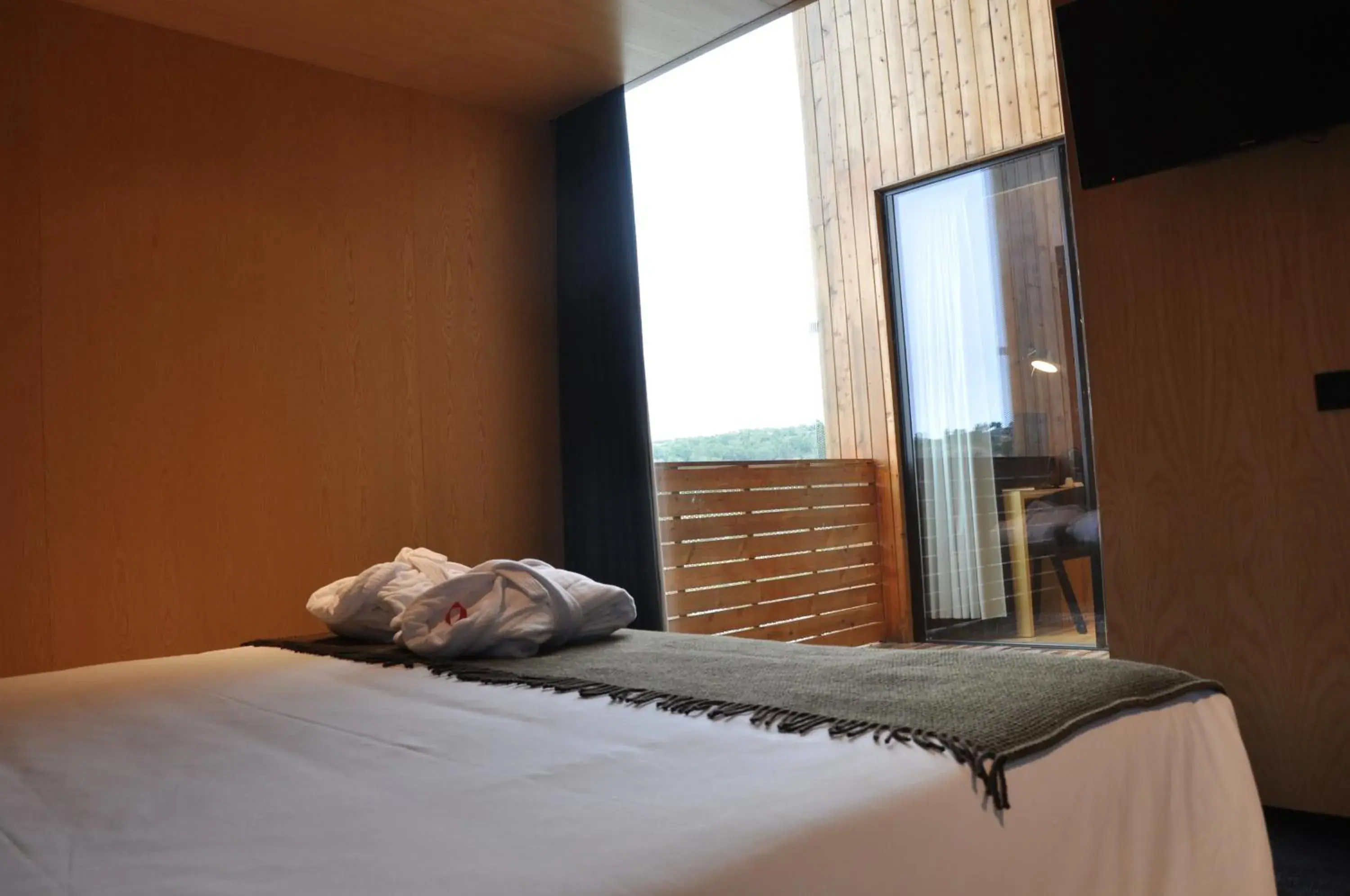 Balcony/Terrace, Bed in Cró Hotel Rural Balcony/Terrace, Bed in Cró Hotel Rural