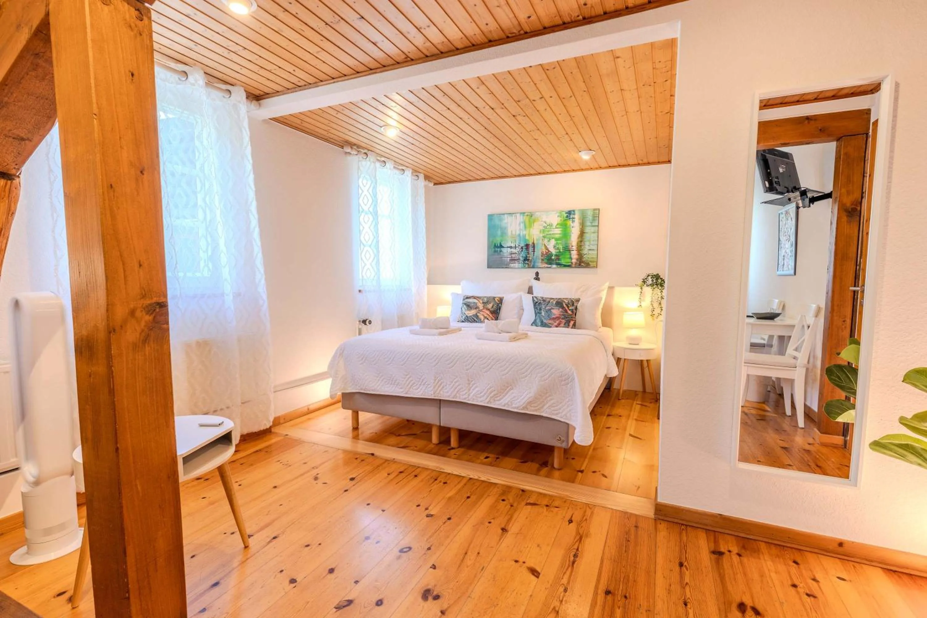 Bed in Weingut Muehlenschenke - Game-Room, Vineyard, Sauna and more