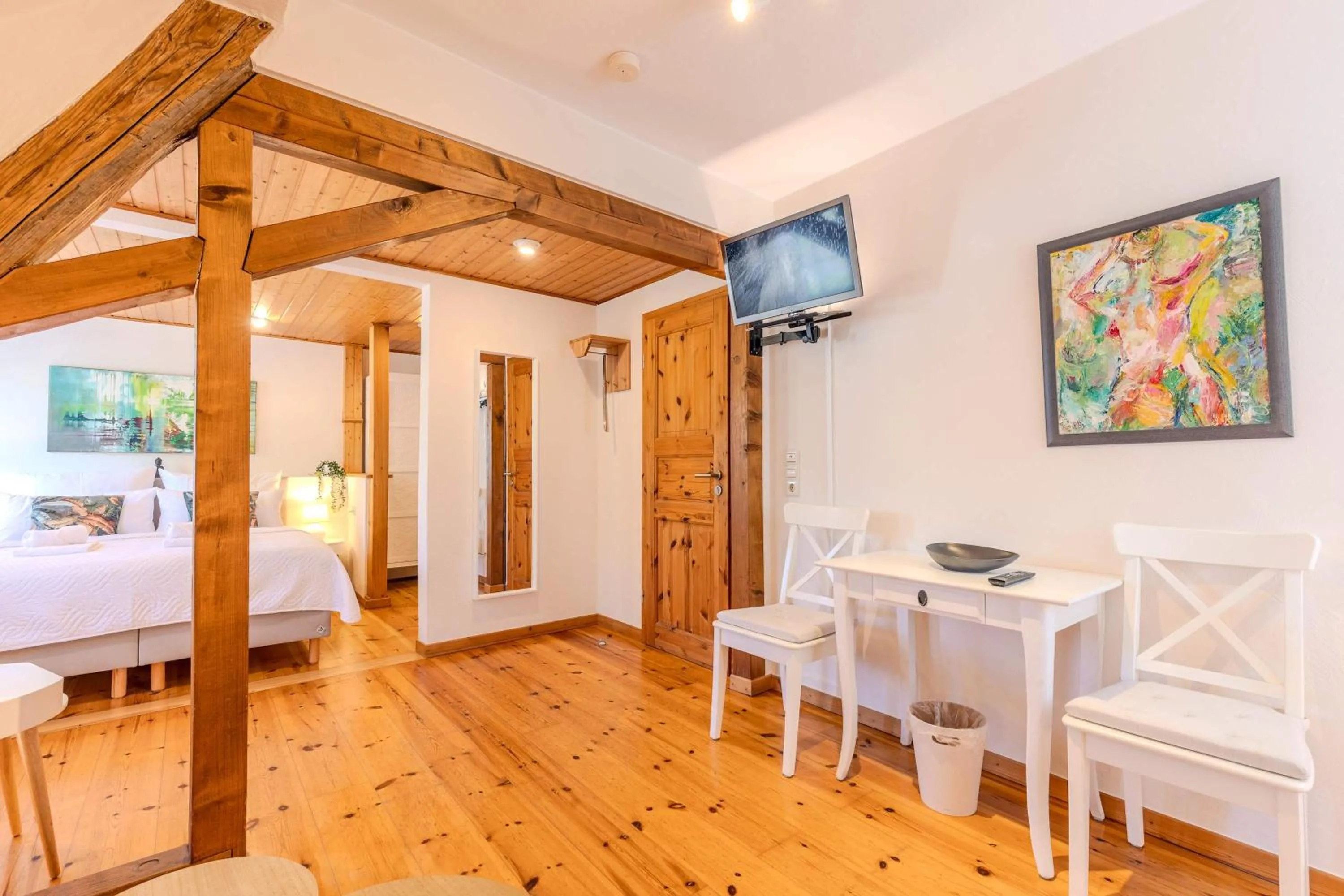 Bed in Weingut Muehlenschenke - Game-Room, Vineyard, Sauna and more