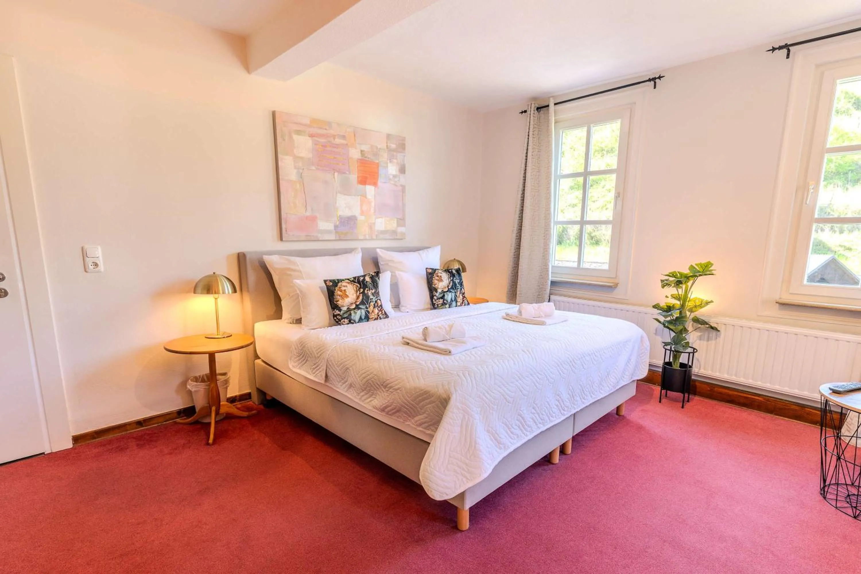 Bed in Weingut Muehlenschenke - Game-Room, Vineyard, Sauna and more