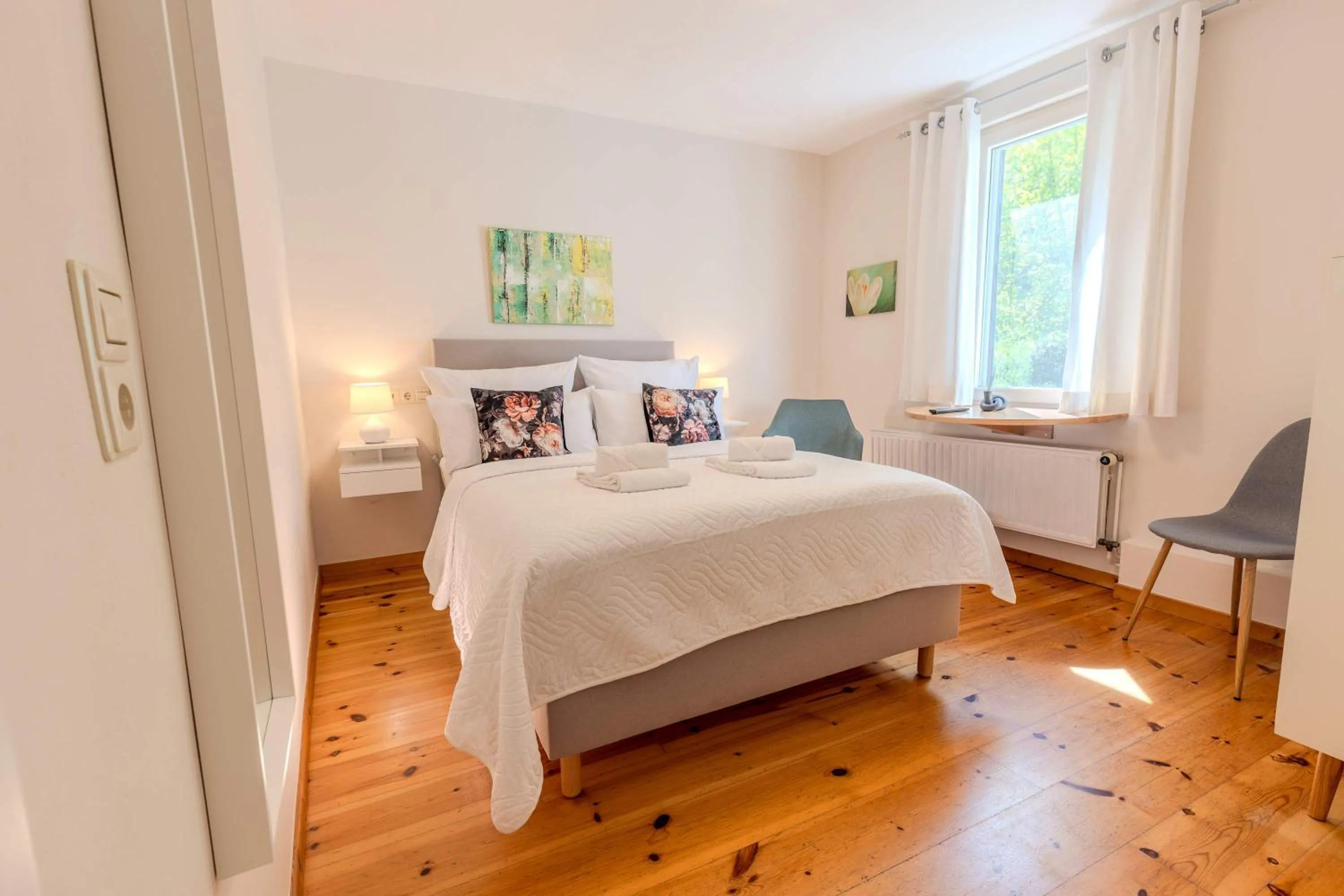 Bed in Weingut Muehlenschenke - Game-Room, Vineyard, Sauna and more