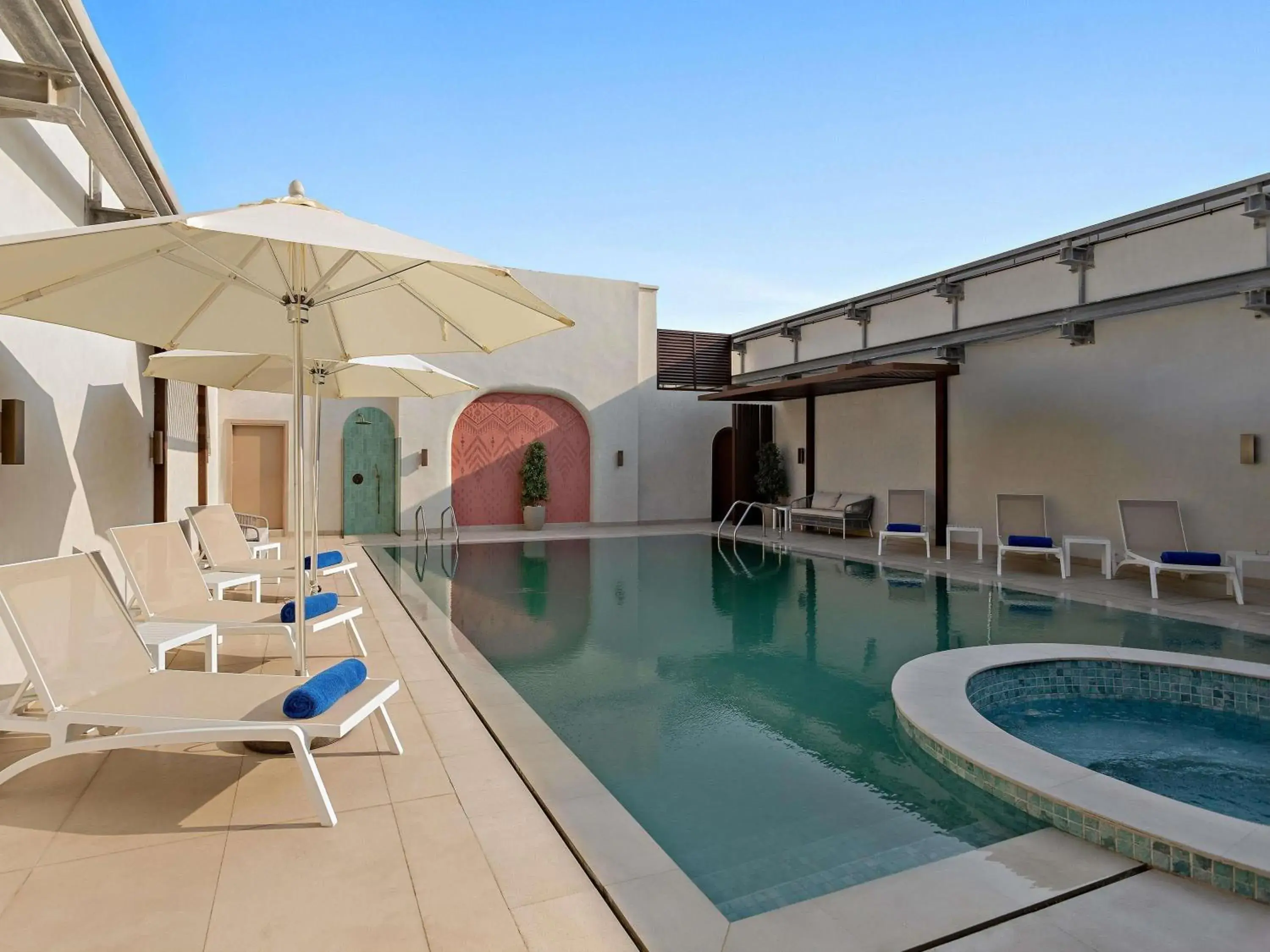 Pool view in Mercure Abu Dhabi Downtown Pool view in Mercure Abu Dhabi Downtown