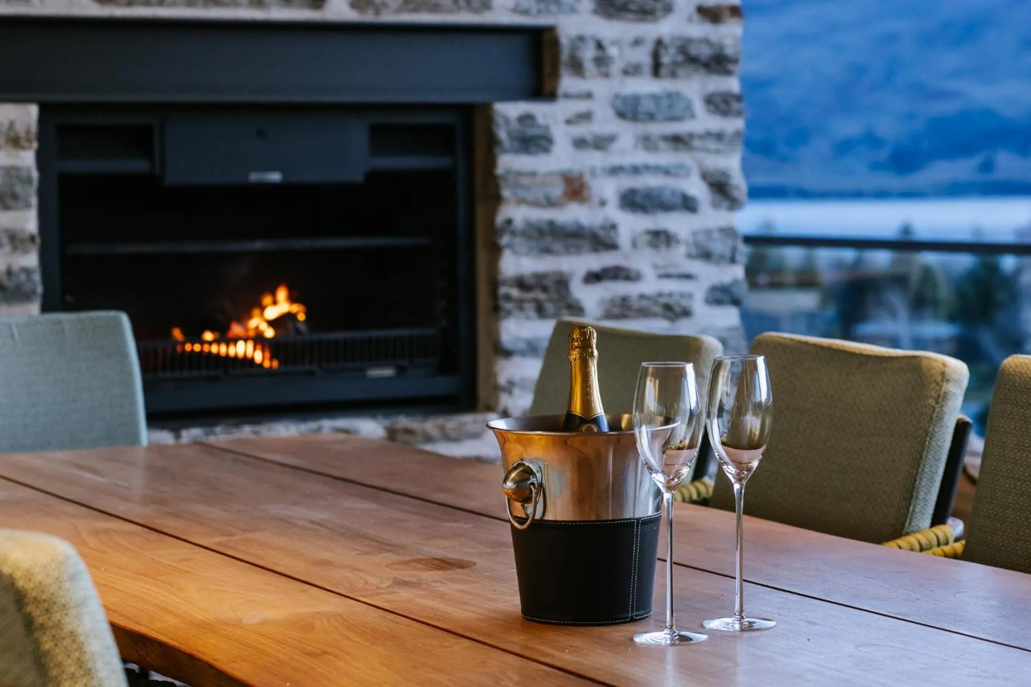 fireplace in Ridgecrest - Sleeps 12 - Mountain Views