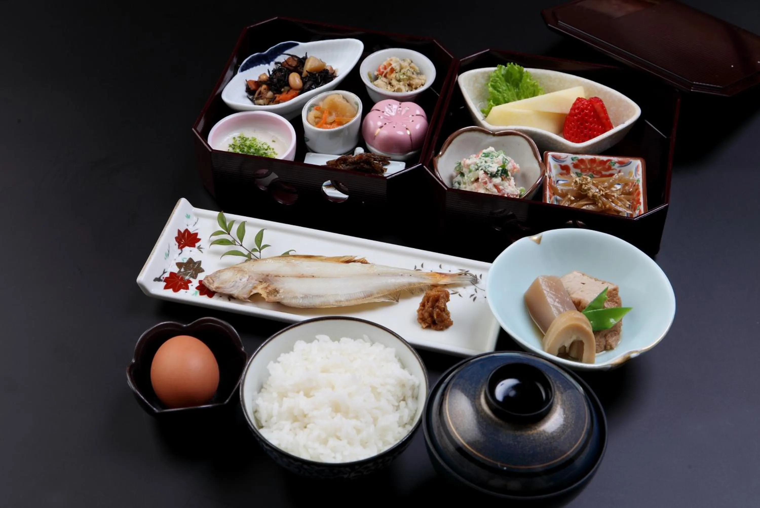 Food close-up in Tsukasaya Ryokan