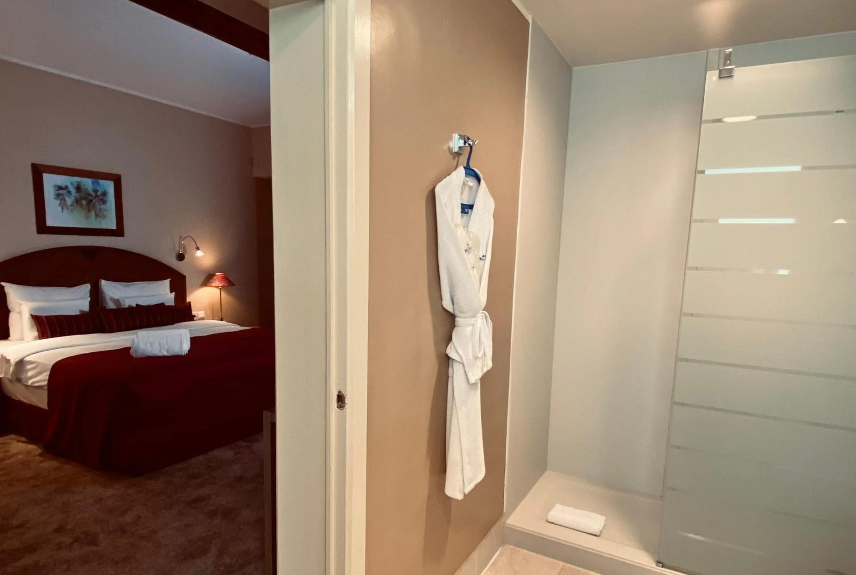 Shower, Bed in Hotel Memling