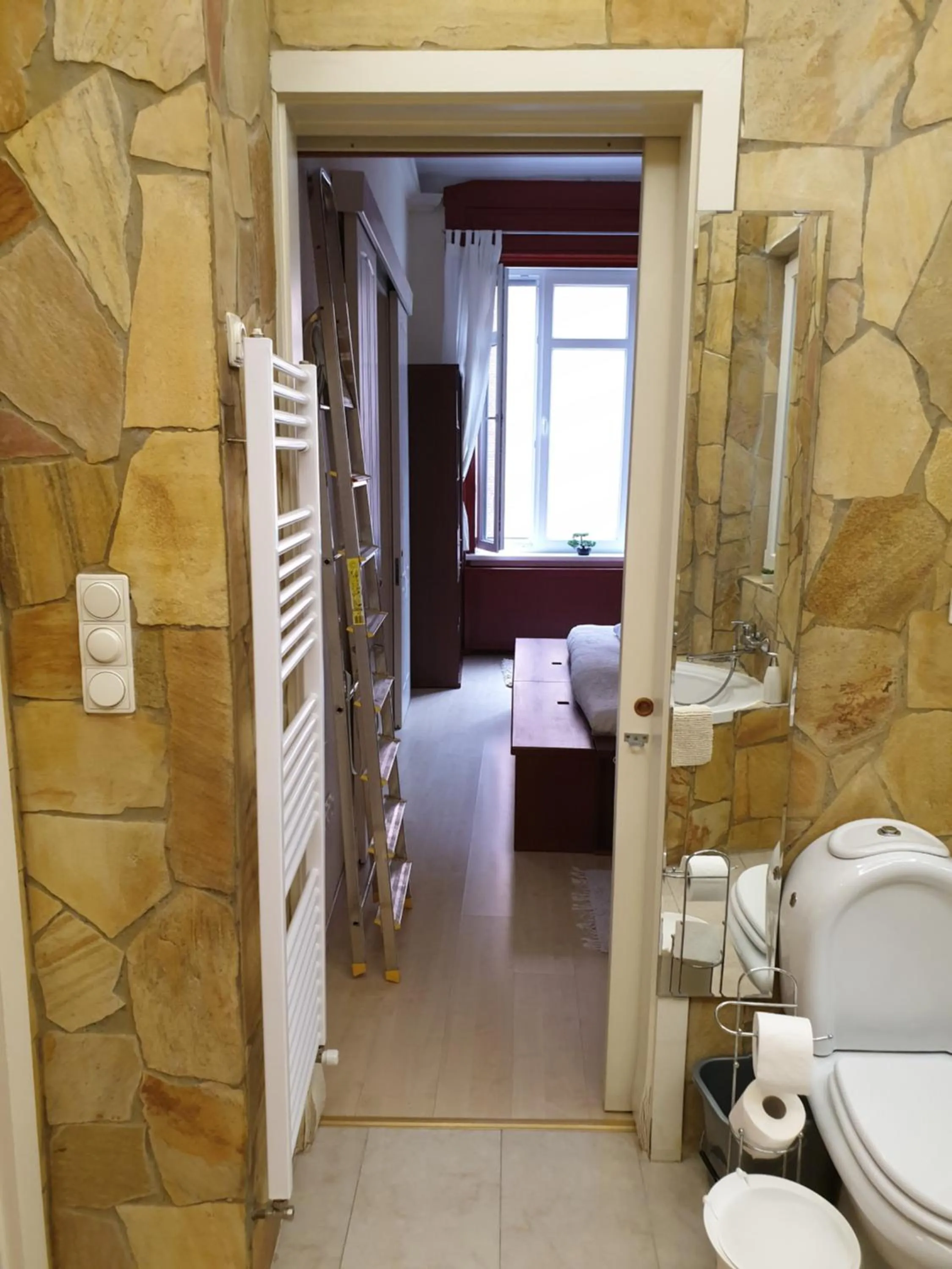 Bathroom in Ultra Central Apartment at Synagogue