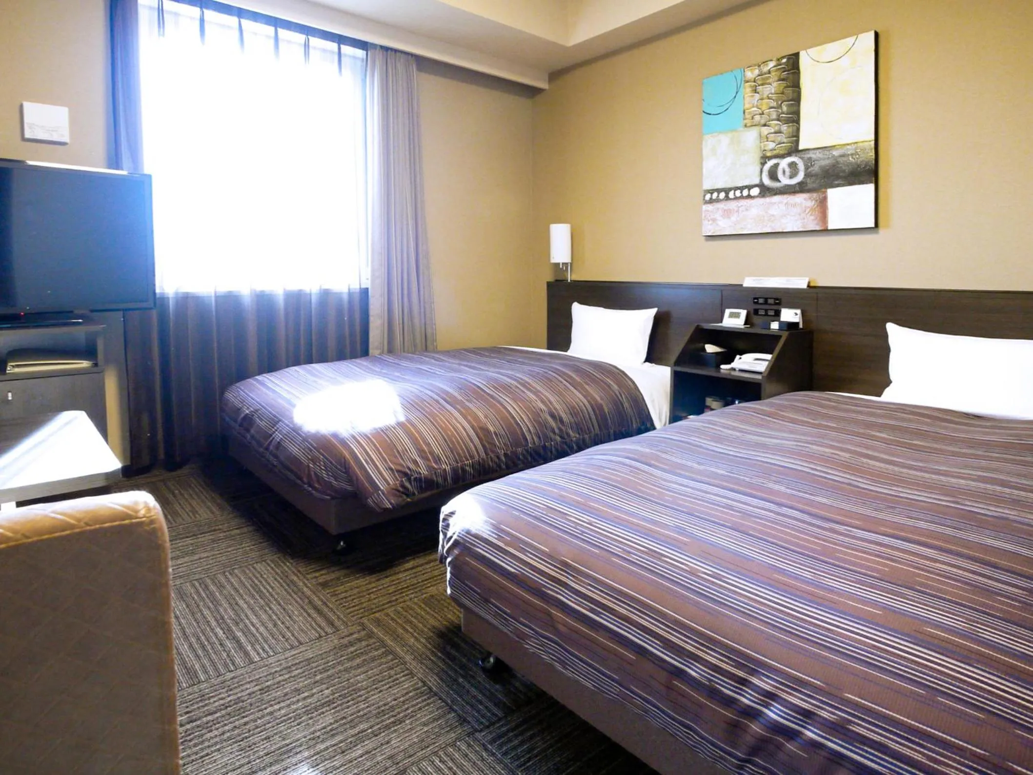 Bed in Hotel Route-inn Ebina Ekimae