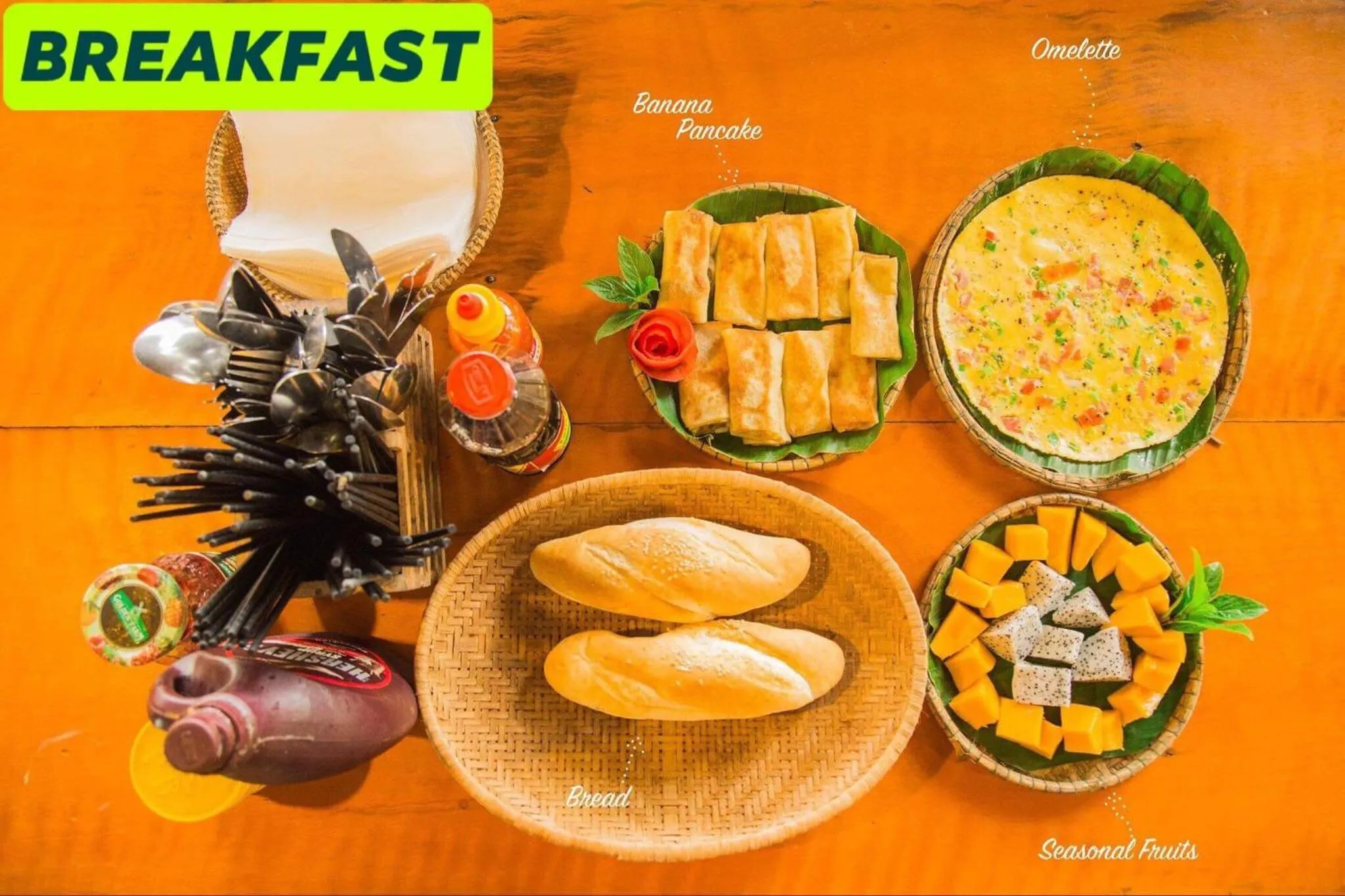 Food and drinks in Green Riverside Cosy Home