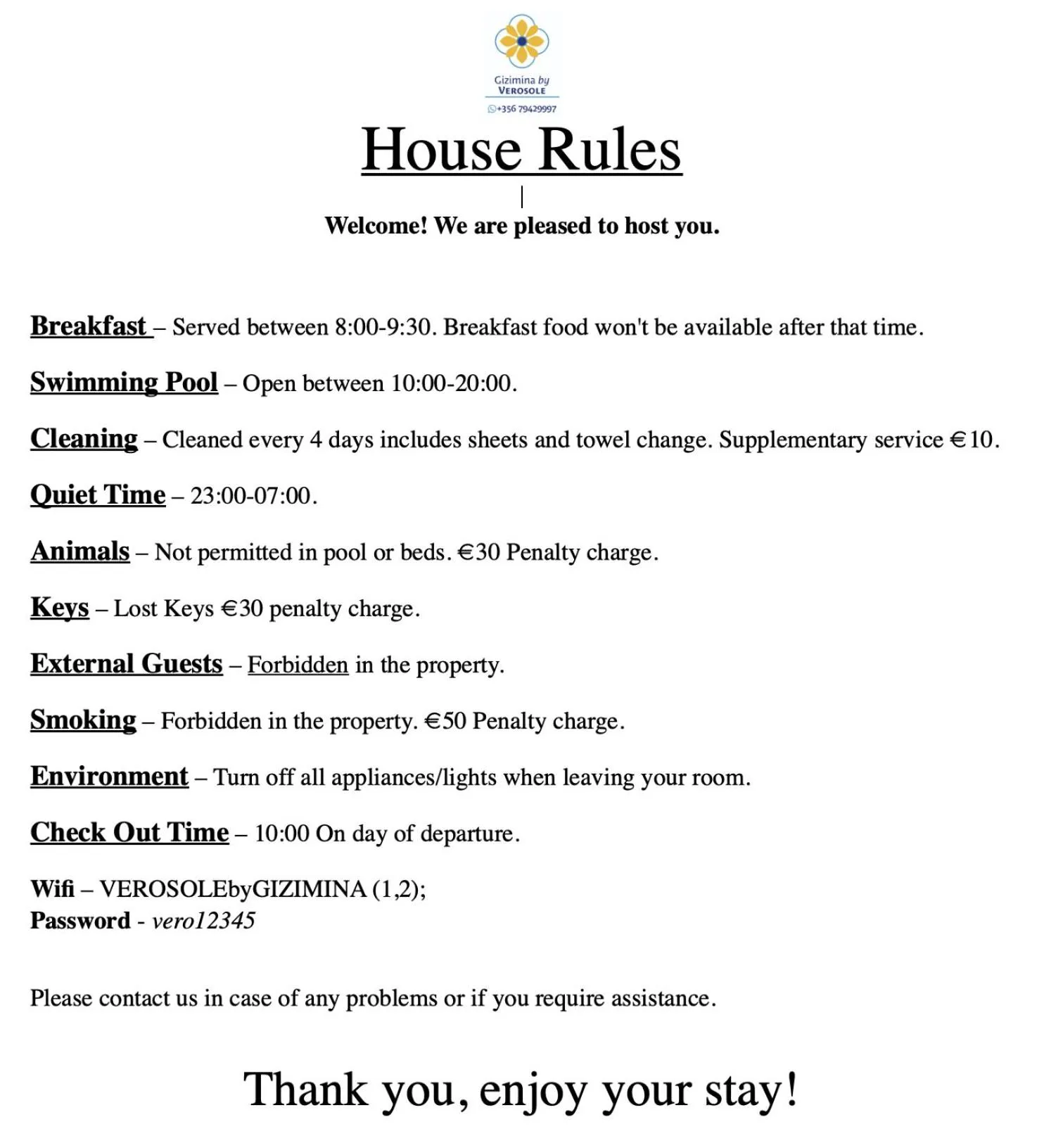 Property logo or sign in Gizimina B&B by VeroSole