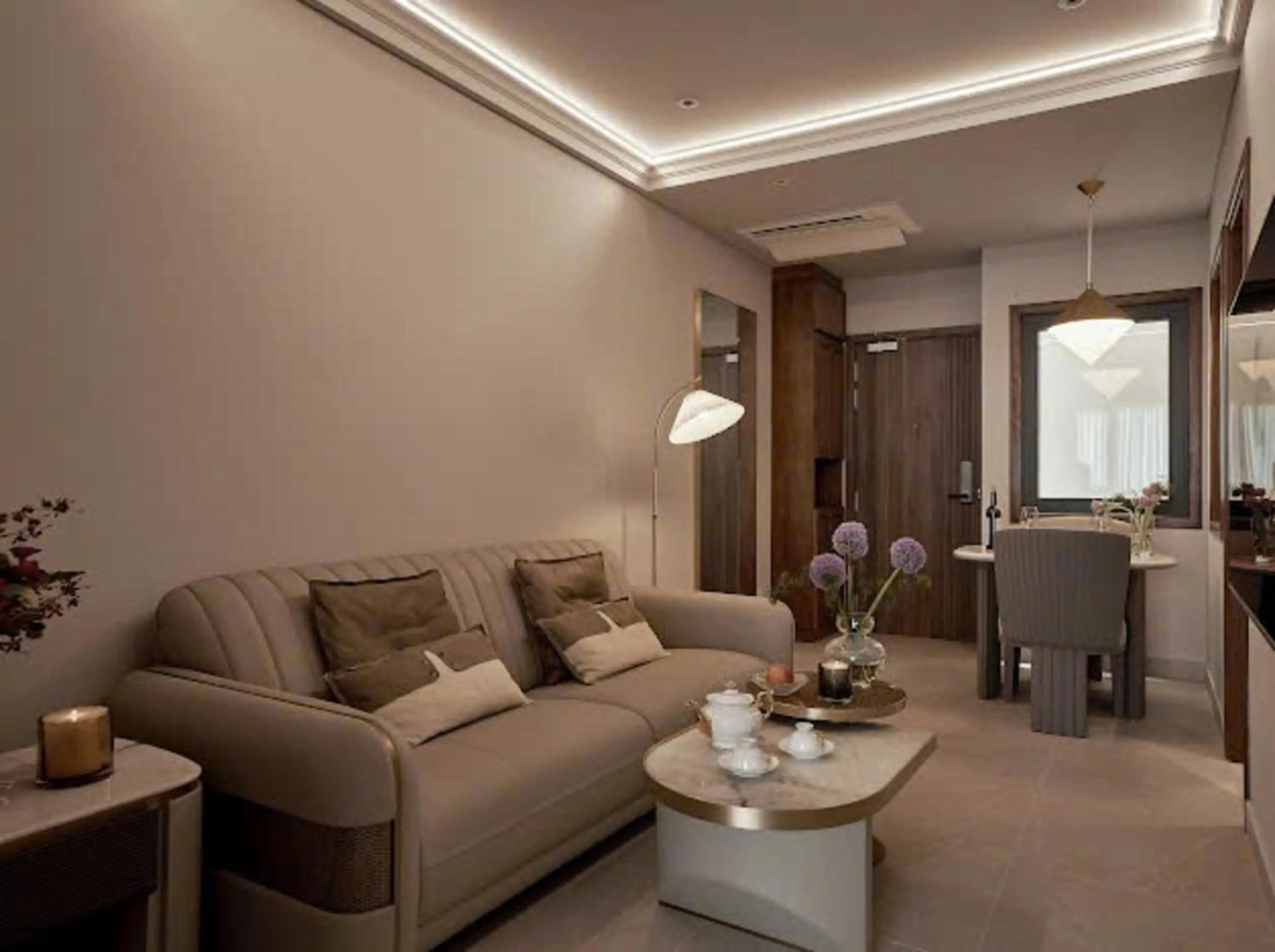 Living room in Sunflower Apartment - Luxury Suite by THC Group