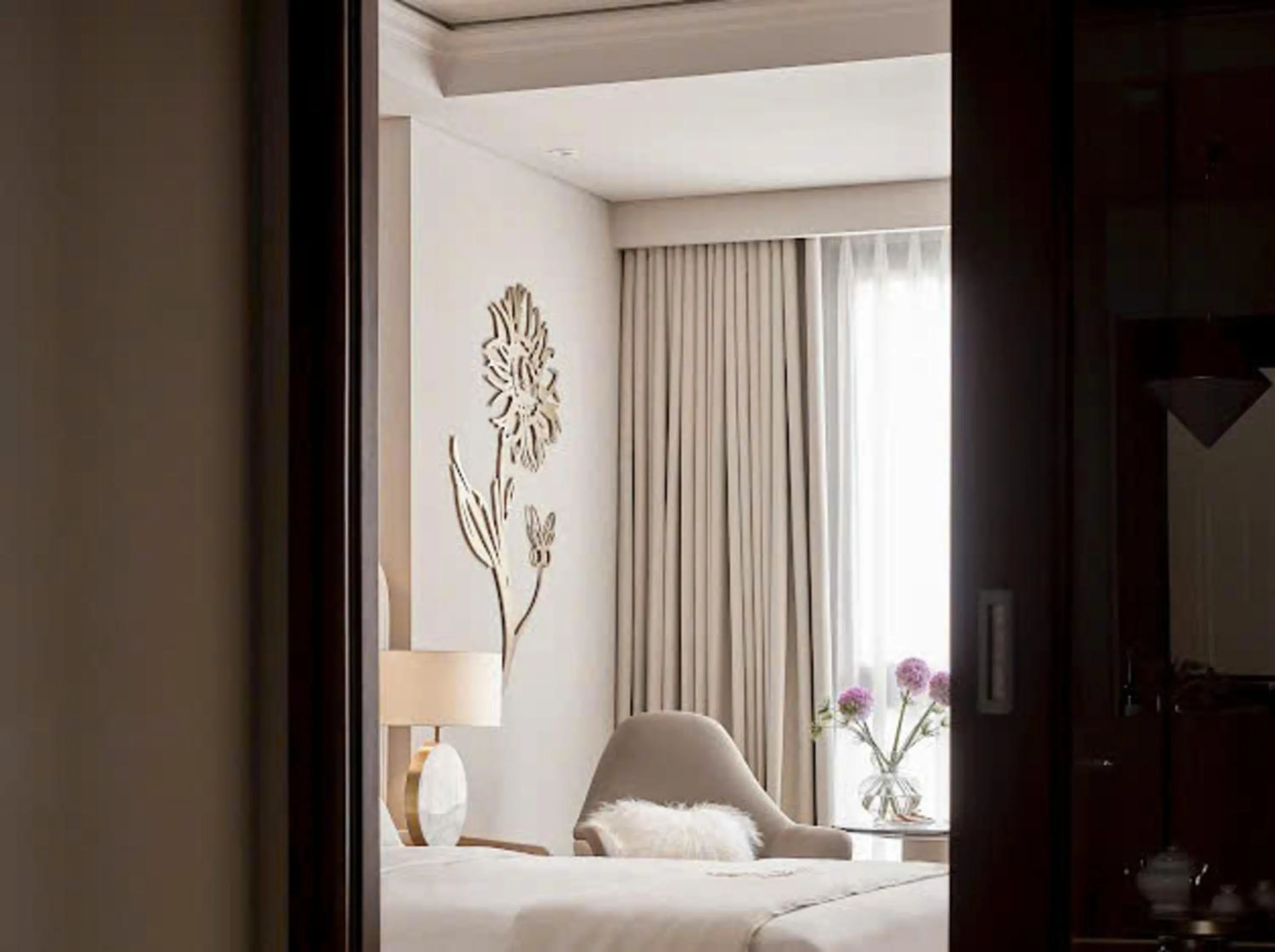 Bedroom, Bed in Sunflower Apartment - Luxury Suite by THC Group