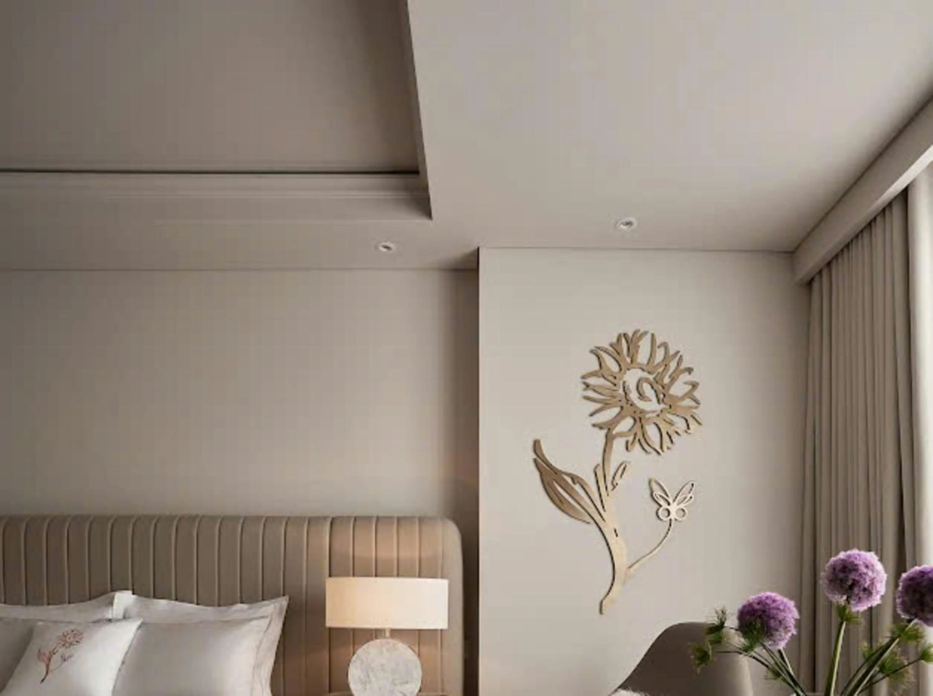 Bedroom, Bed in Sunflower Apartment - Luxury Suite by THC Group