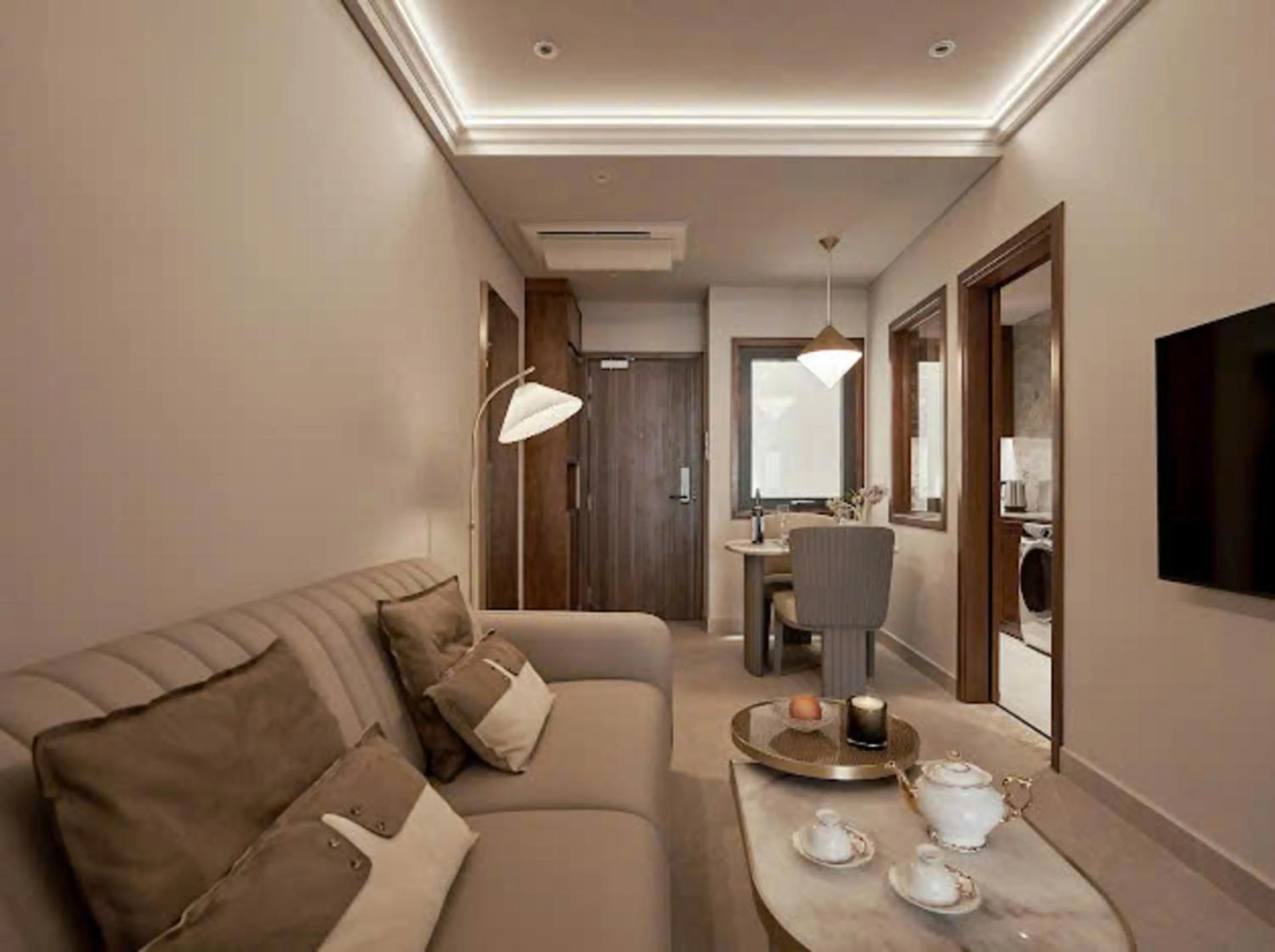 Living room in Sunflower Apartment - Luxury Suite by THC Group