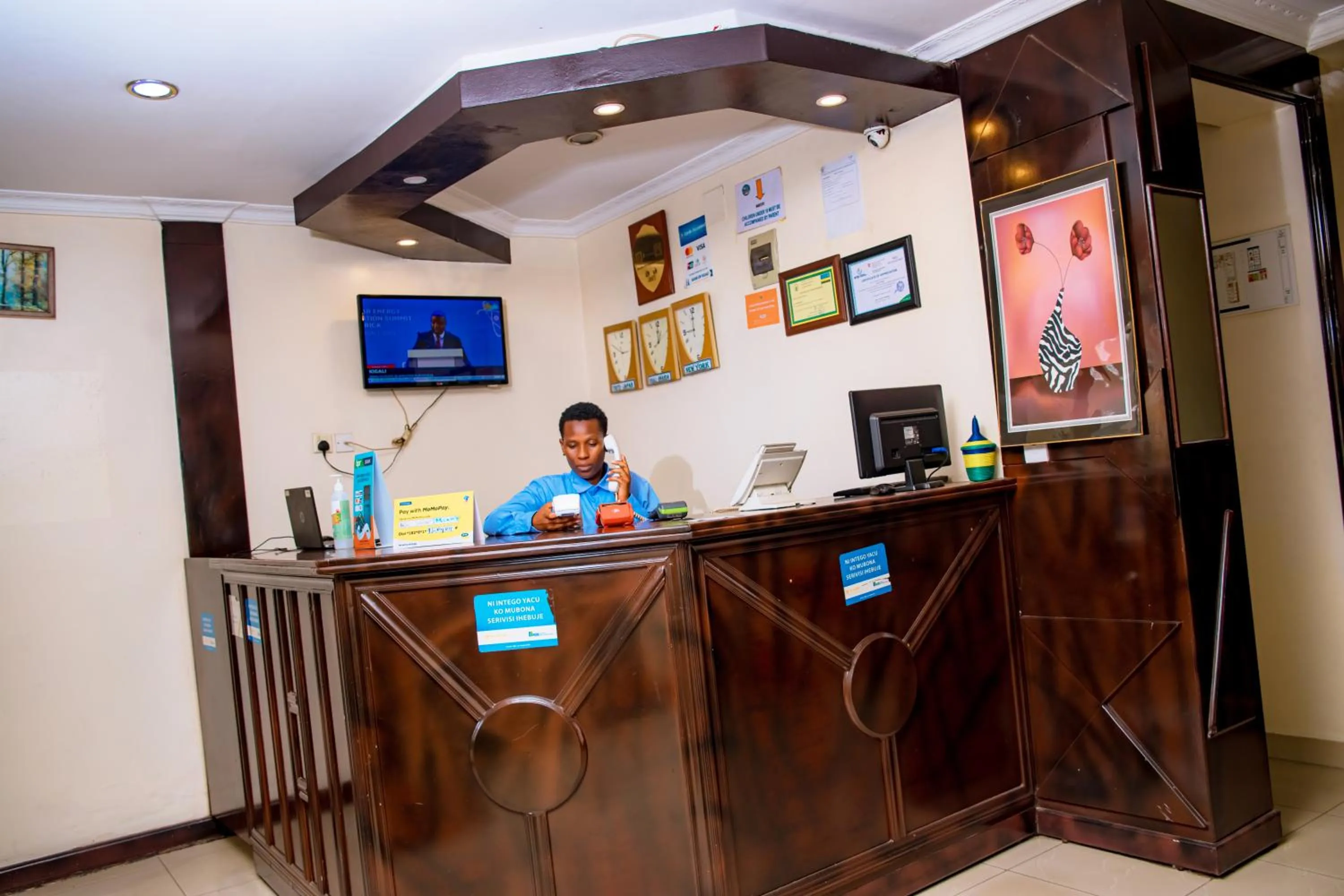 Lobby or reception in Ineza Hotel Musanze - Snow Hotel