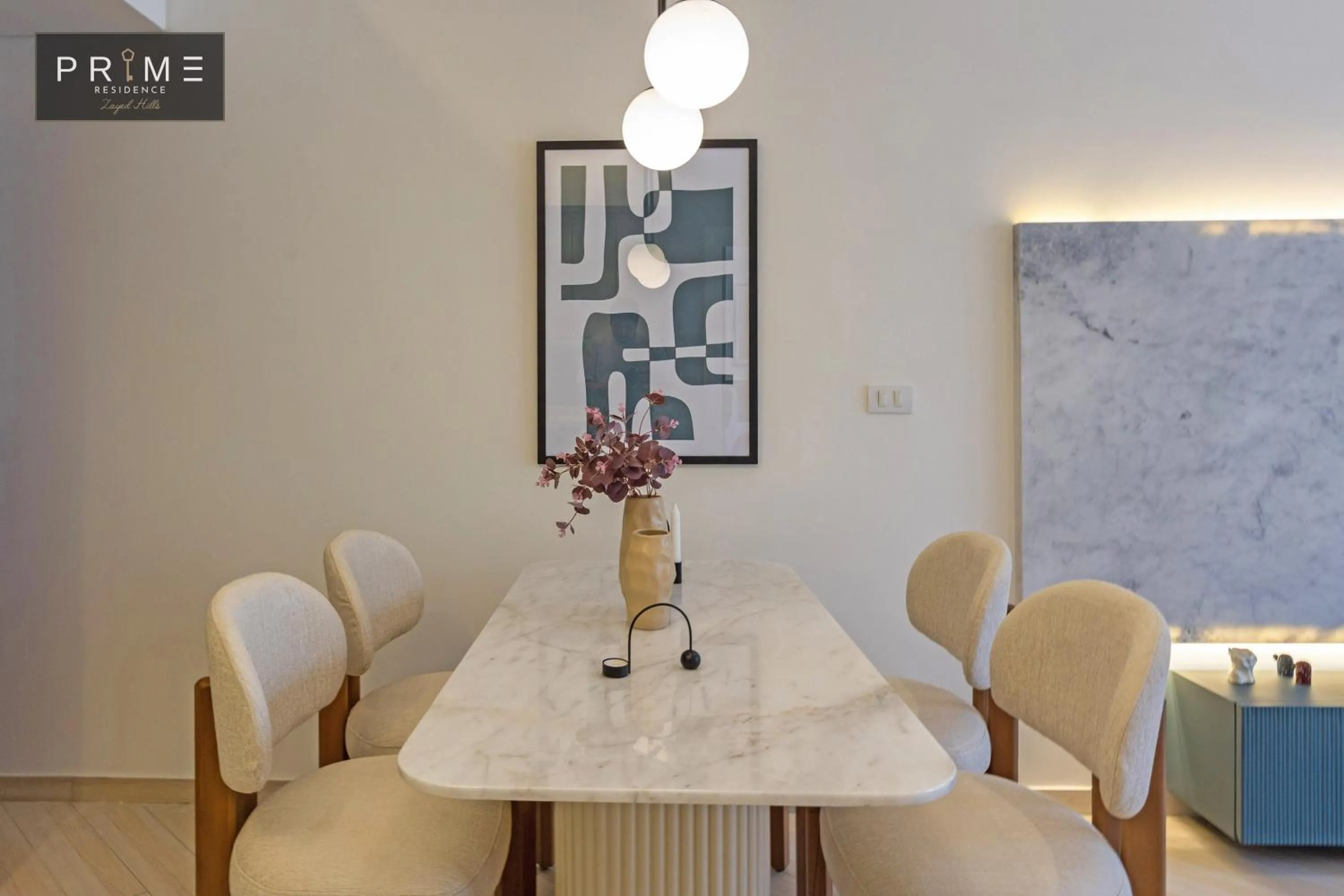 Dining area in Prime Residence Zayed Hills
